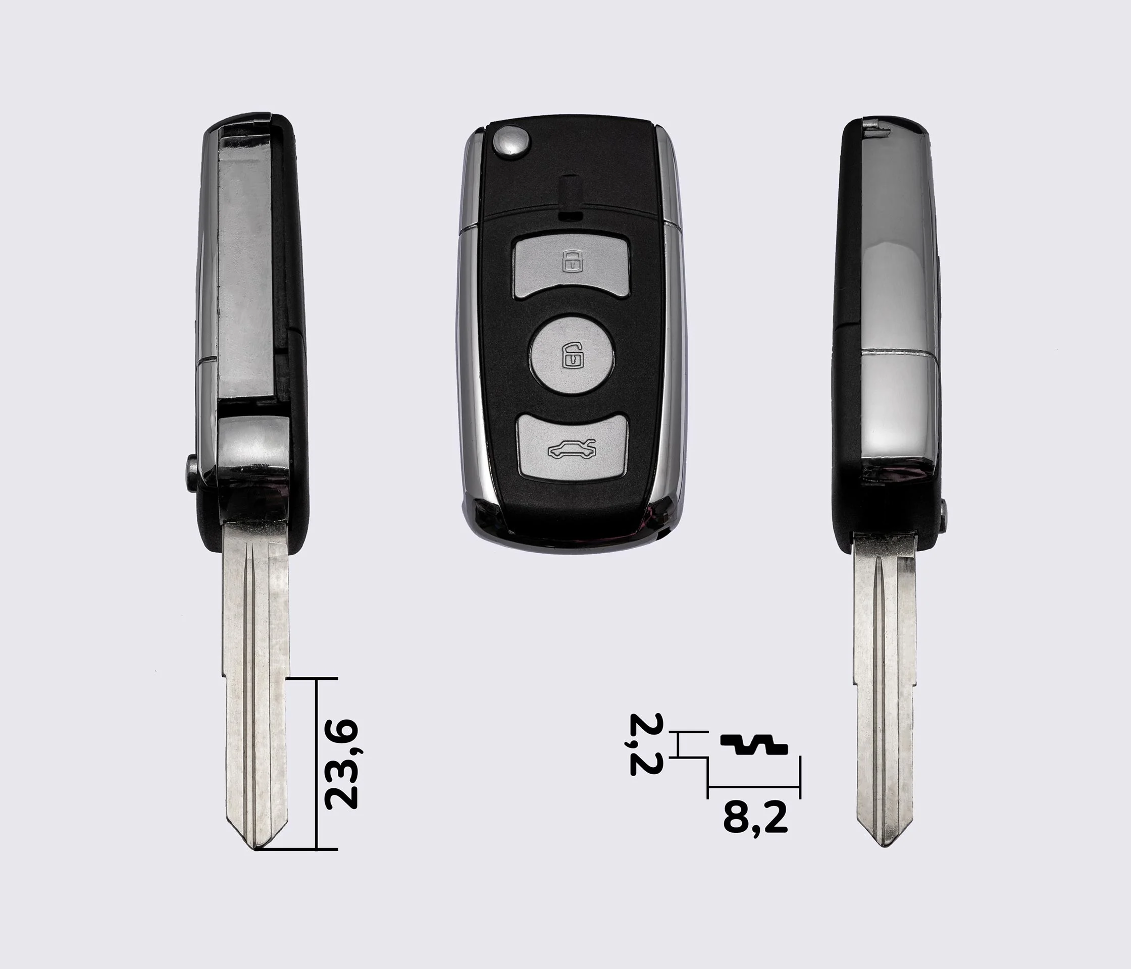 Заготовка HYUNDAI Cerato викидний ключ 3 кнопки (корпус)