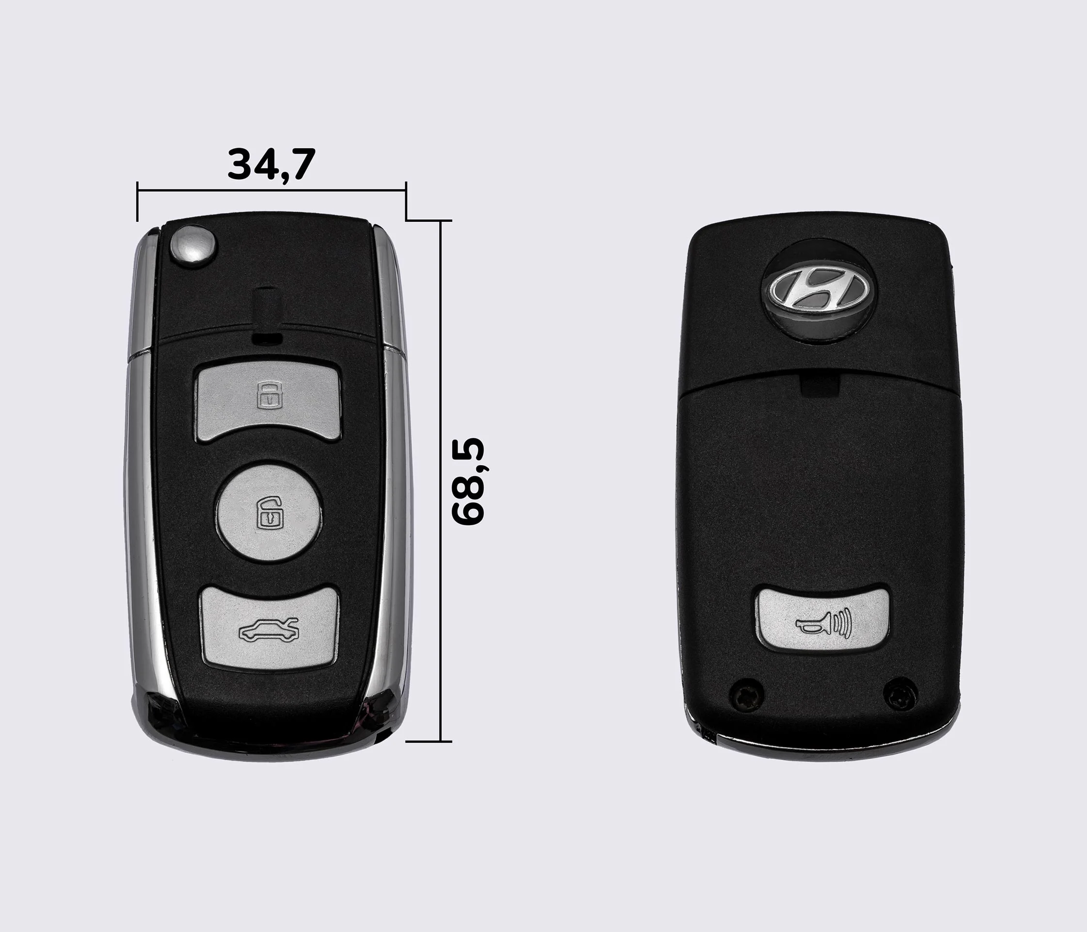 Заготовка HYUNDAI Cerato викидний ключ 3 кнопки (корпус)