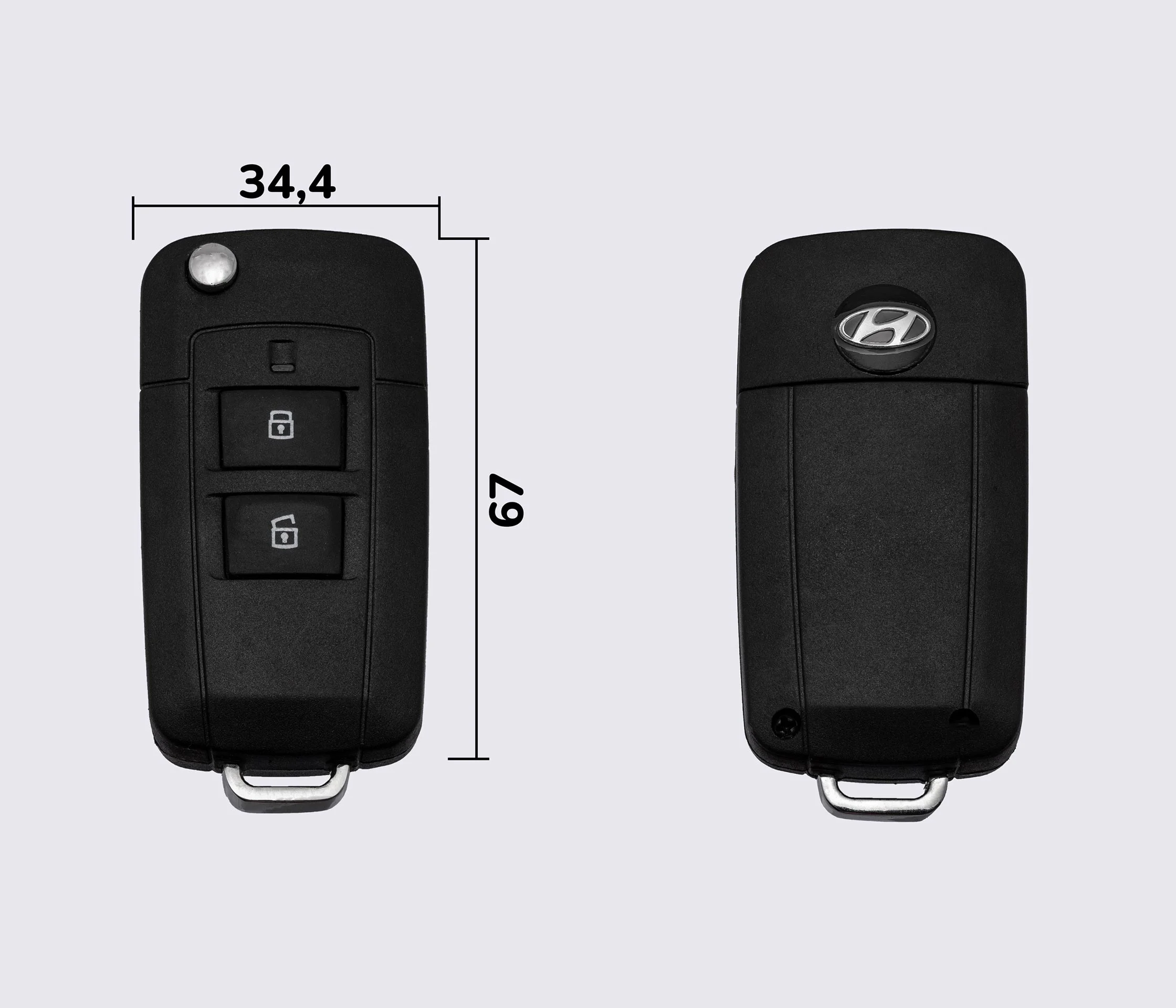 HYUNDAI SANTA FE викидний ключ 2 кнопки (корпус) заготовка ключа