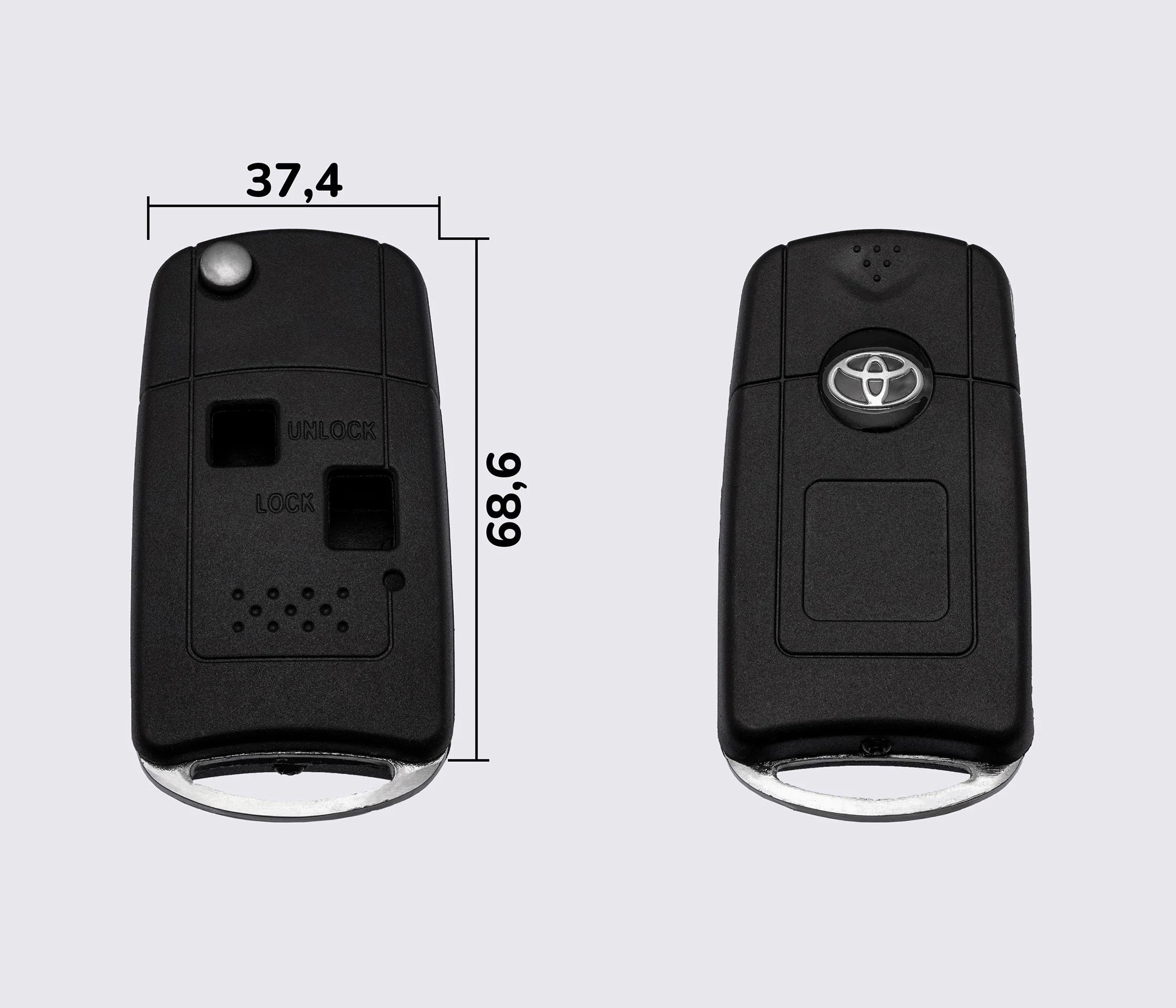 Заготовка TOYOTA викидний ключ 2 кнопки (корпус) ACURA style