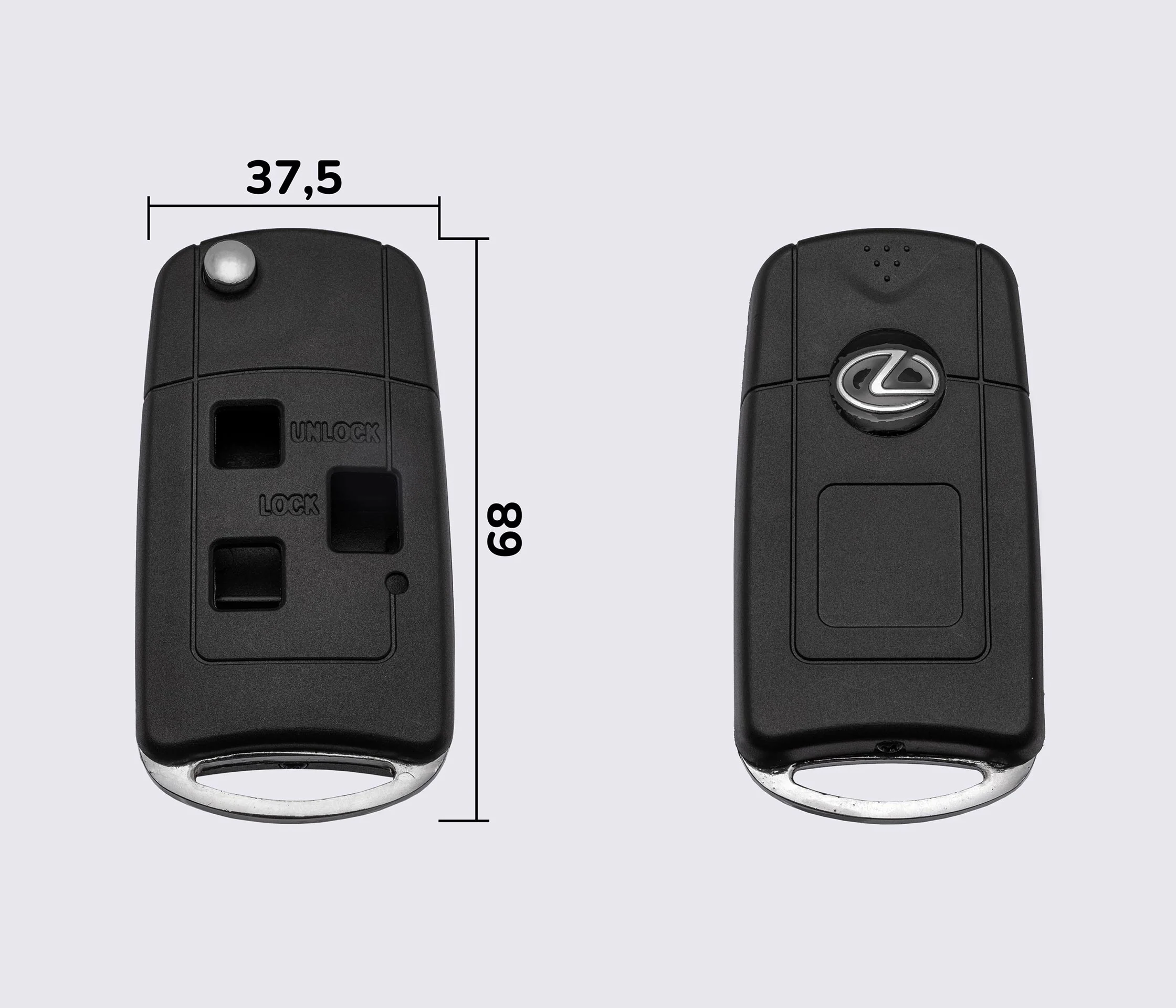 Заготовка LEXUS викидний ключ 3 кнопки (корпус) ACURA style