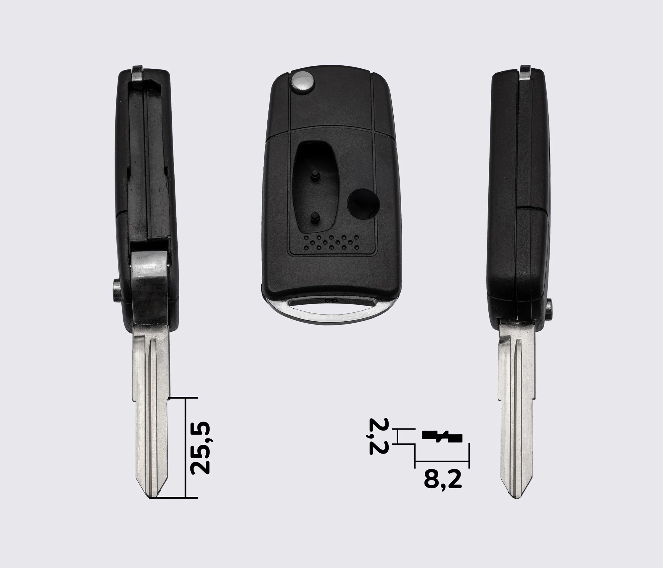 MITSUBISHI GRANDIS, LANCER викидний ключ 3 кнопки (корпус) заготовка ключа