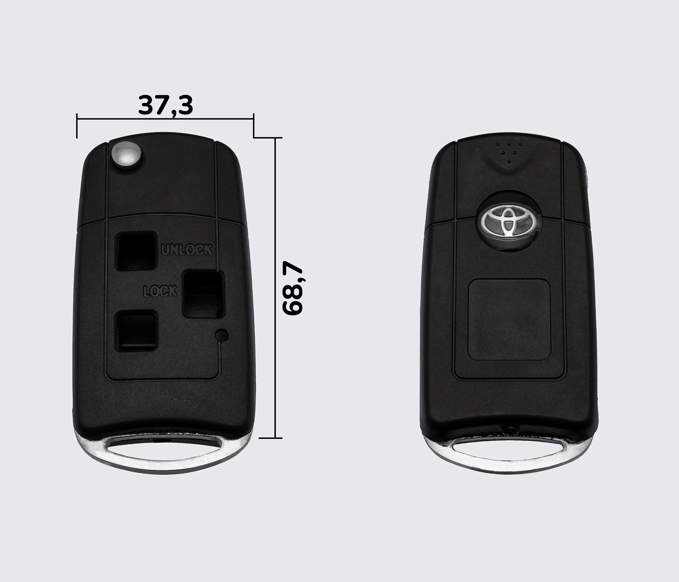 TOYOTA ACURA style 3 кнопки заготовка викидного ключа (корпус)