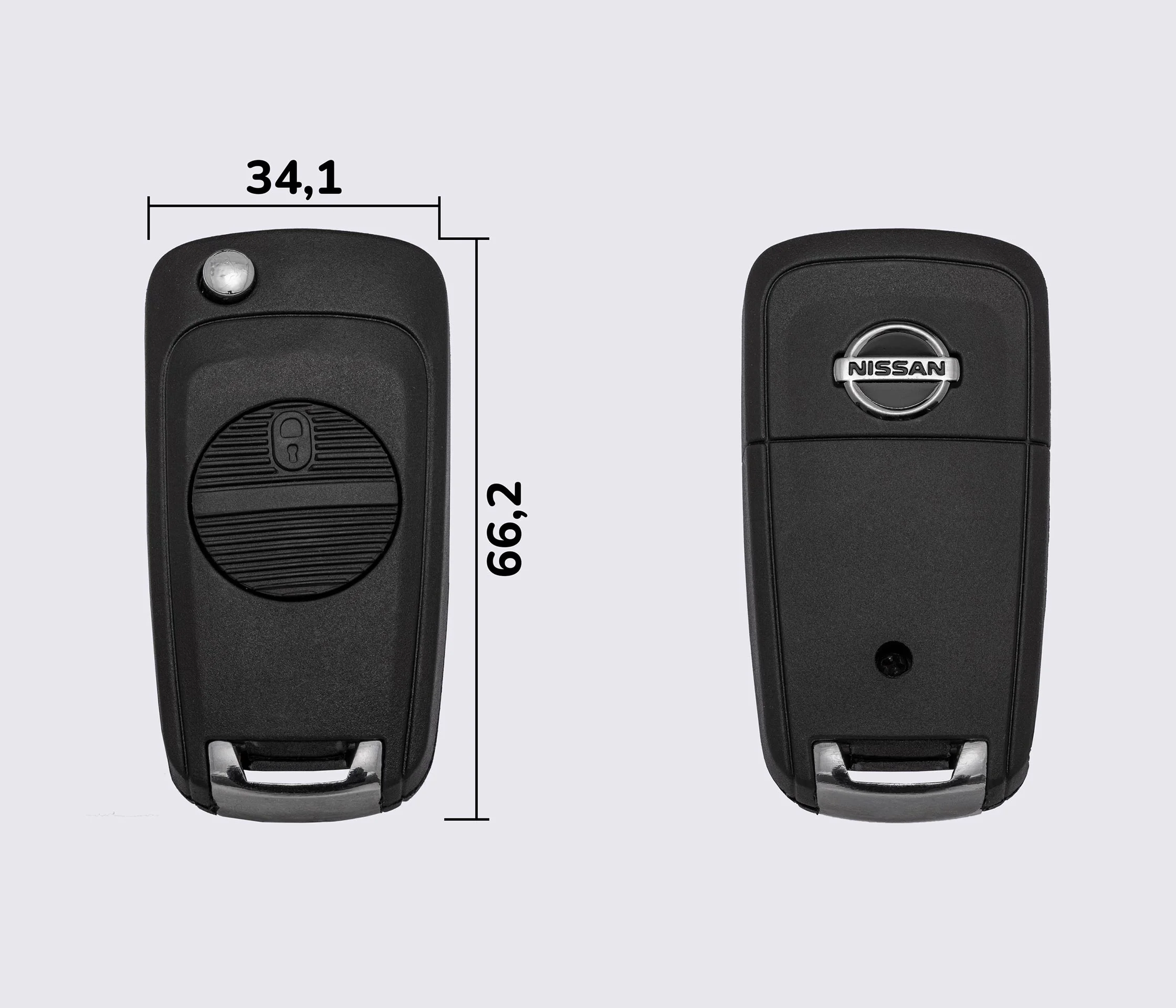 Заготовка NISSAN викидний ключ 2 кнопки (корпус)