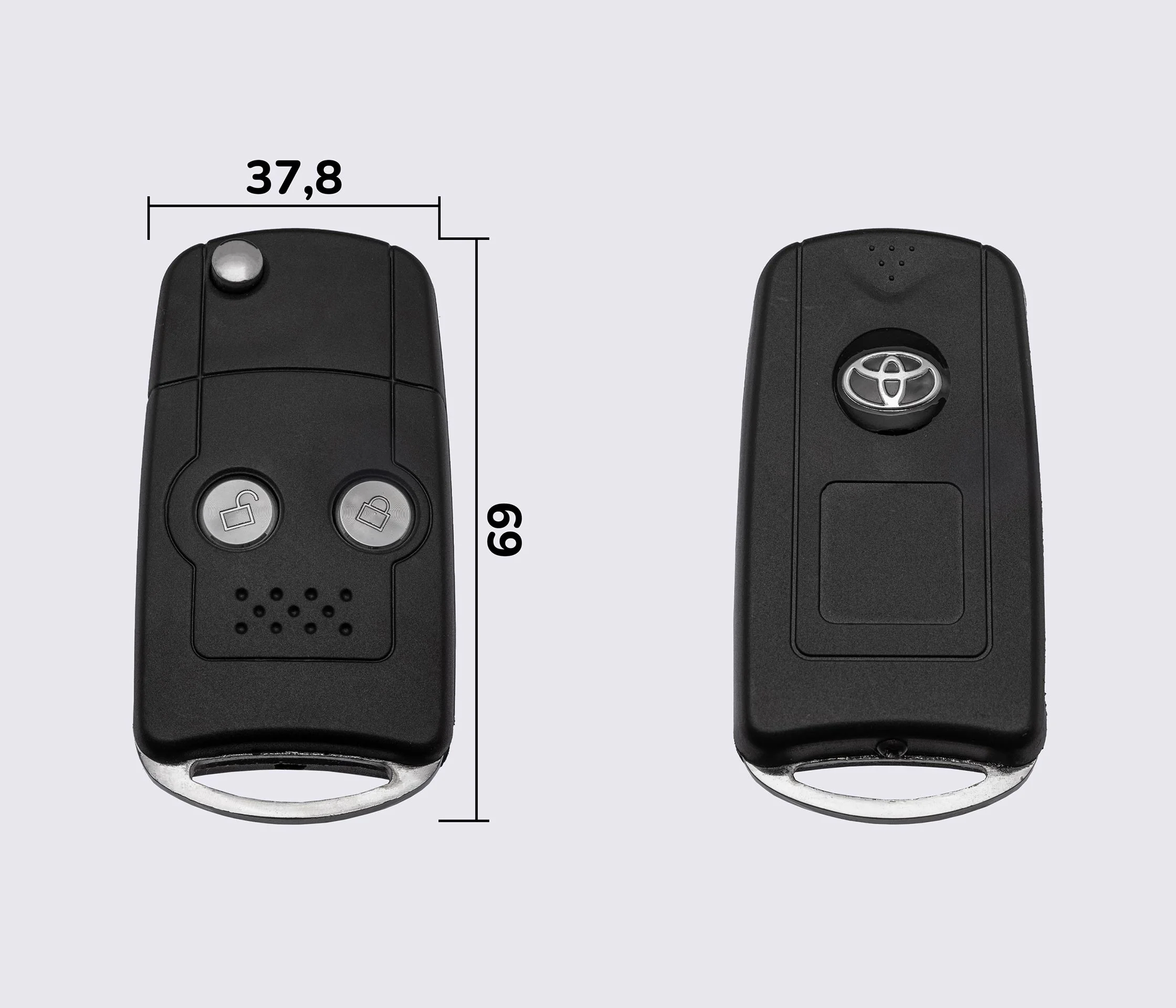 TOYOTA COROLLA 2 кнопки заготовка викидного ключа (корпус)