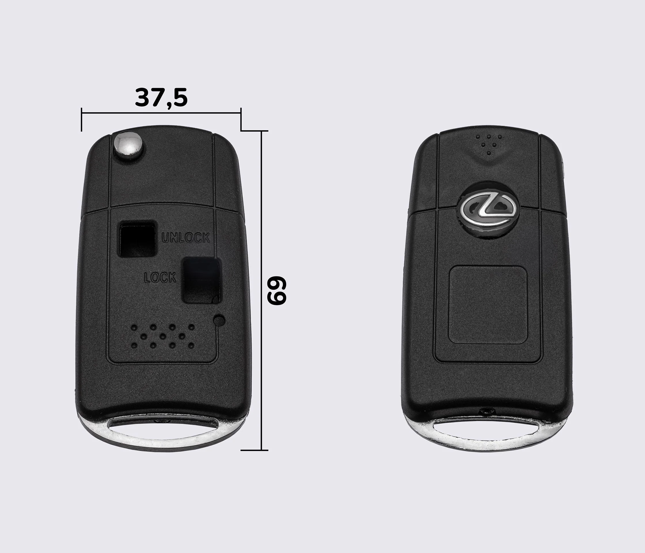 LEXUS 2 кнопки заготовка викидного ключа (корпус)