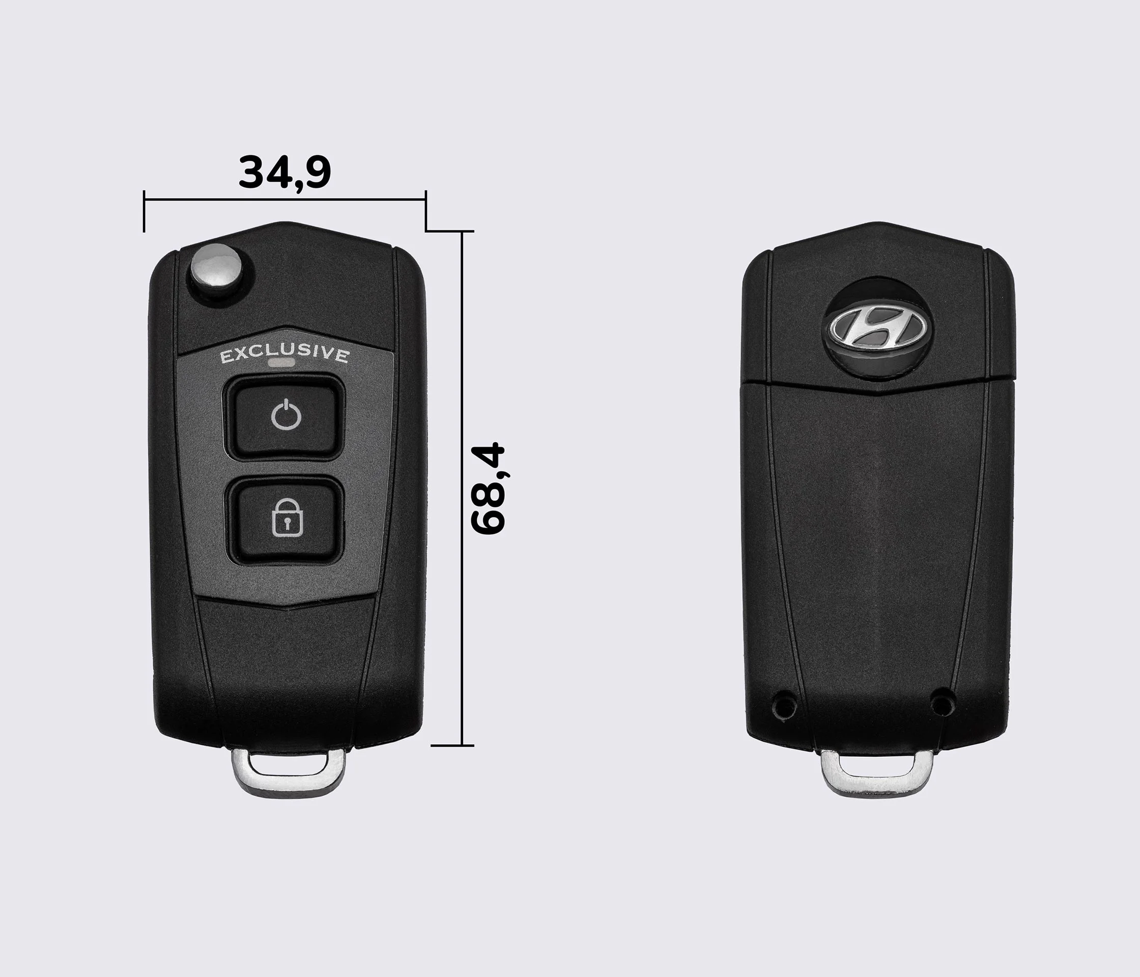 Заготовка HYUNDAI SANTA FE викидний ключ 2 кнопки (корпус)