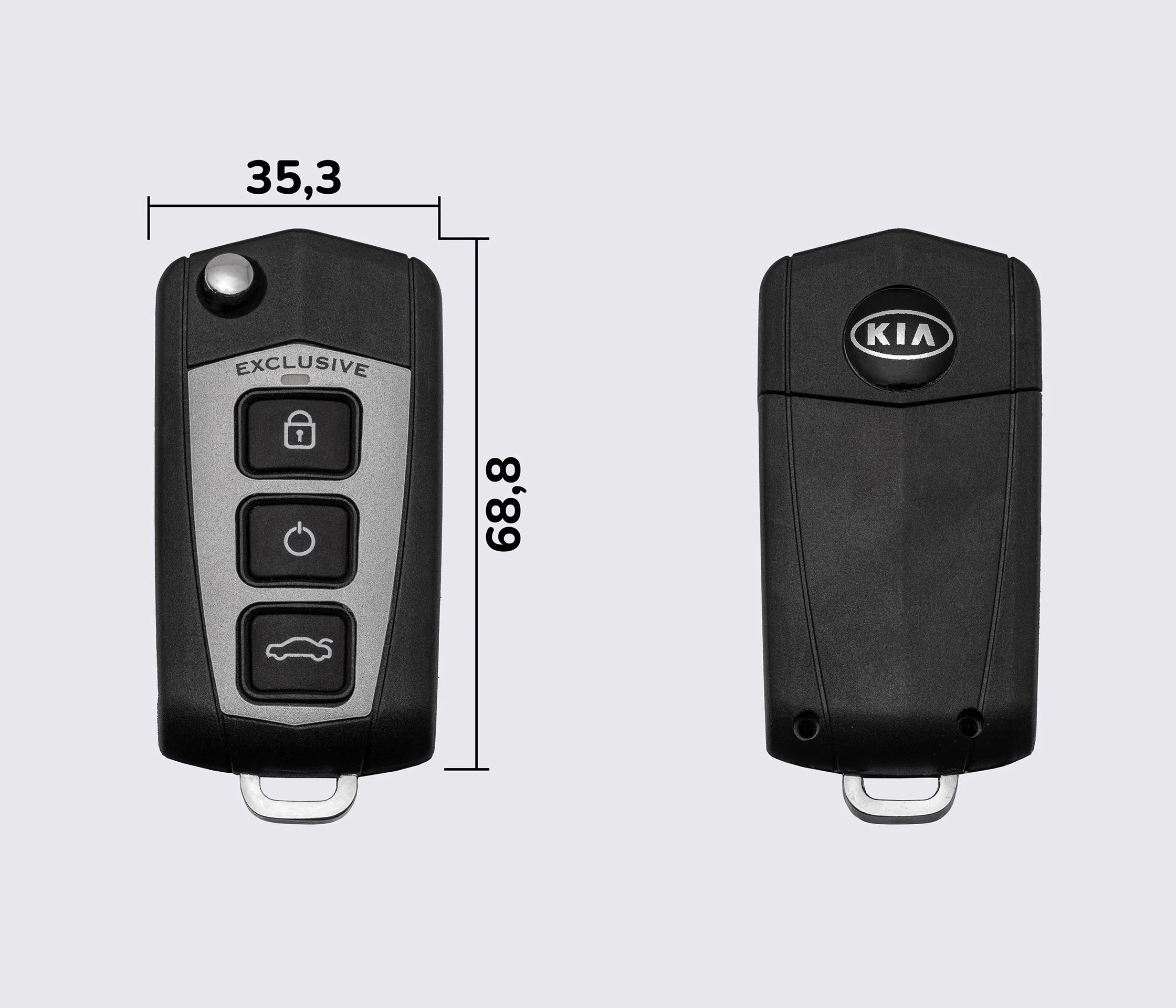 KIA SORENTO викидний ключ 3 кнопки (корпус) заготовка ключа