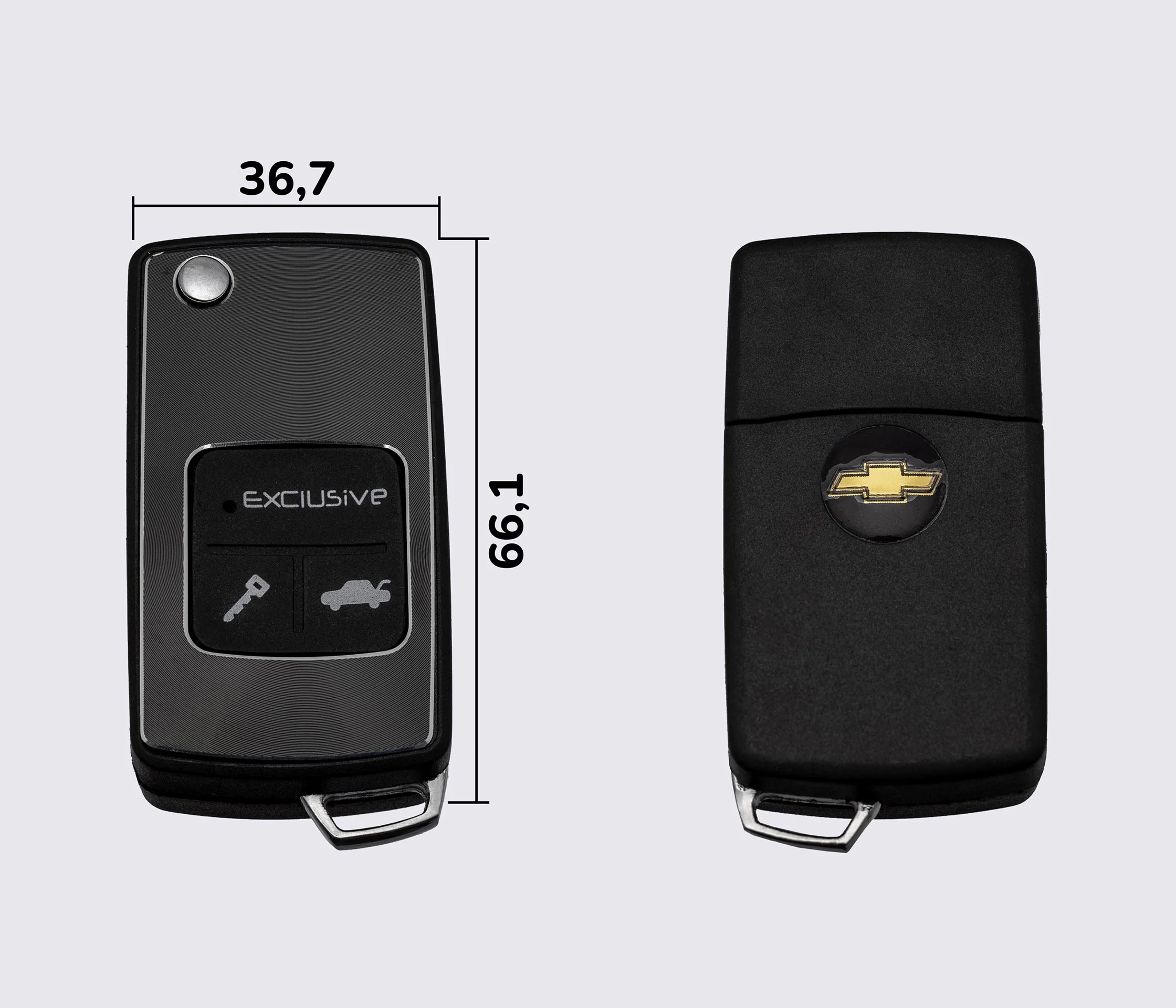 Заготовка CHEVROLET AVEO викидний ключ 2 кнопки (корпус)