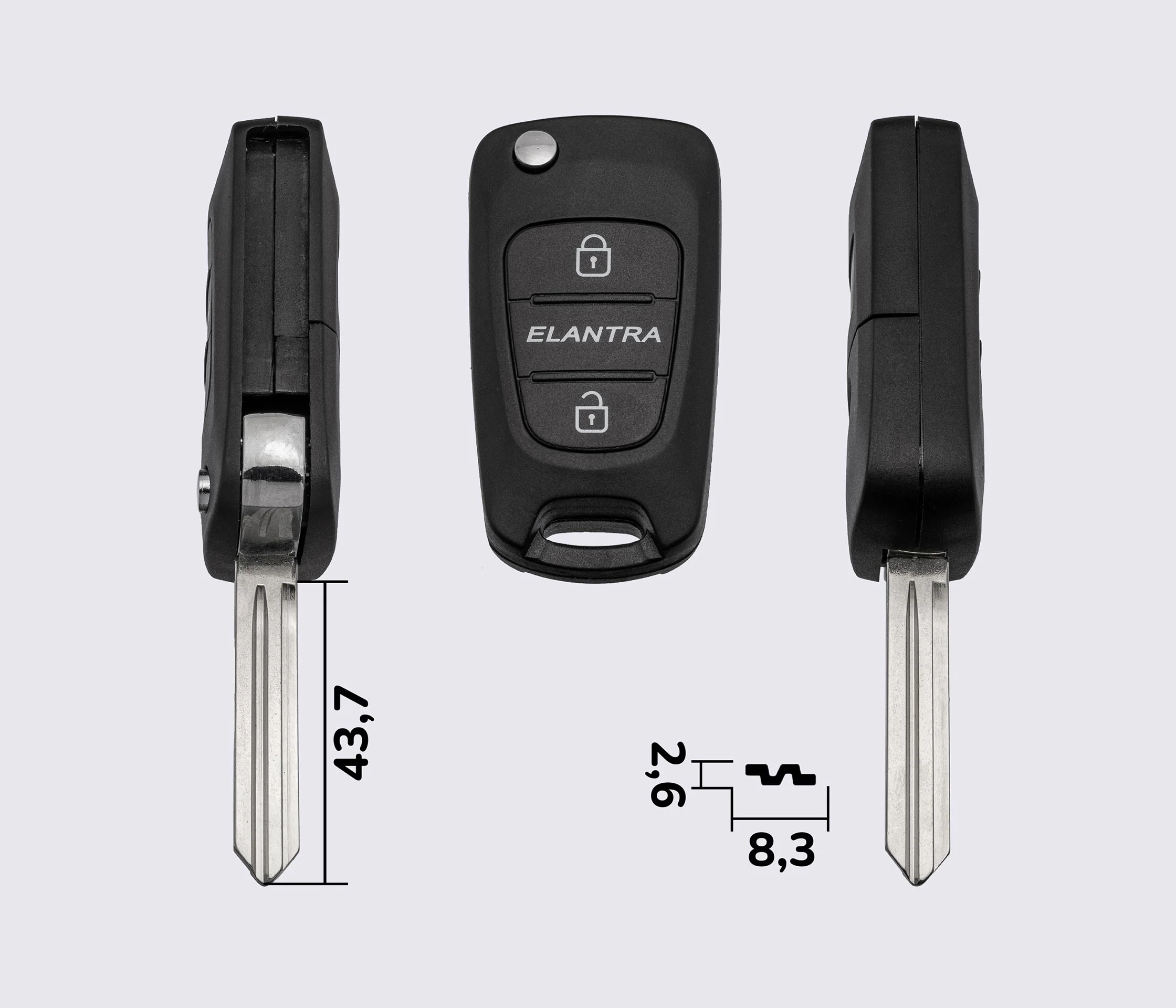 HYUNDAI ELANTRA 2 кнопки заготовка викидного ключа (корпус)
