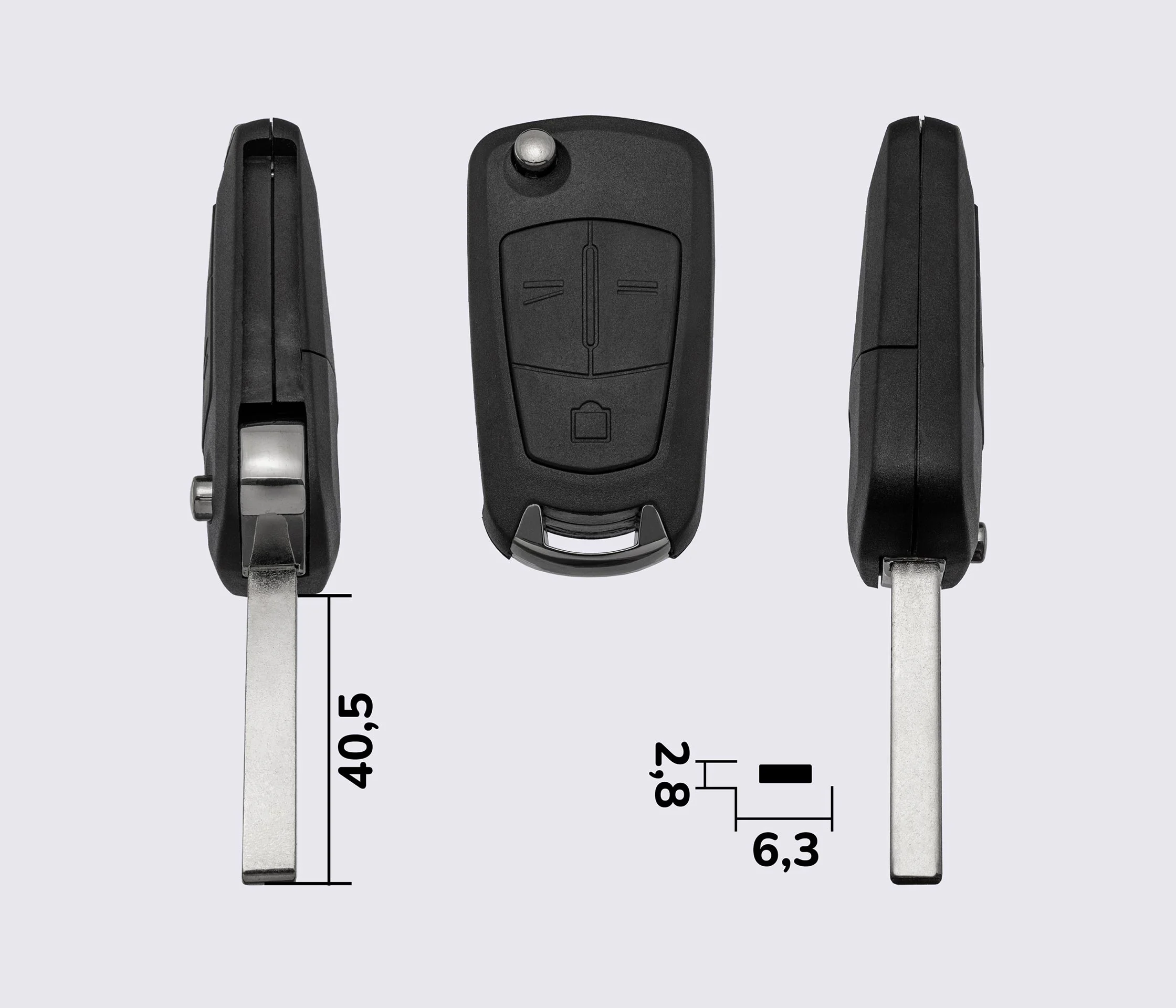 OPEL Astra, Omega, Vectra 3 кнопки заготовка викидного ключа (корпус)