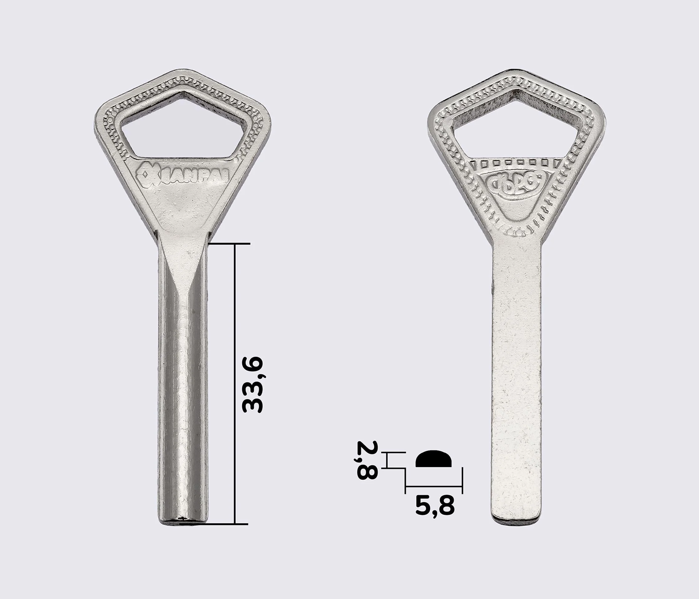 ABLOY латунь (заготовка аблой, заготовка ключей 702)
