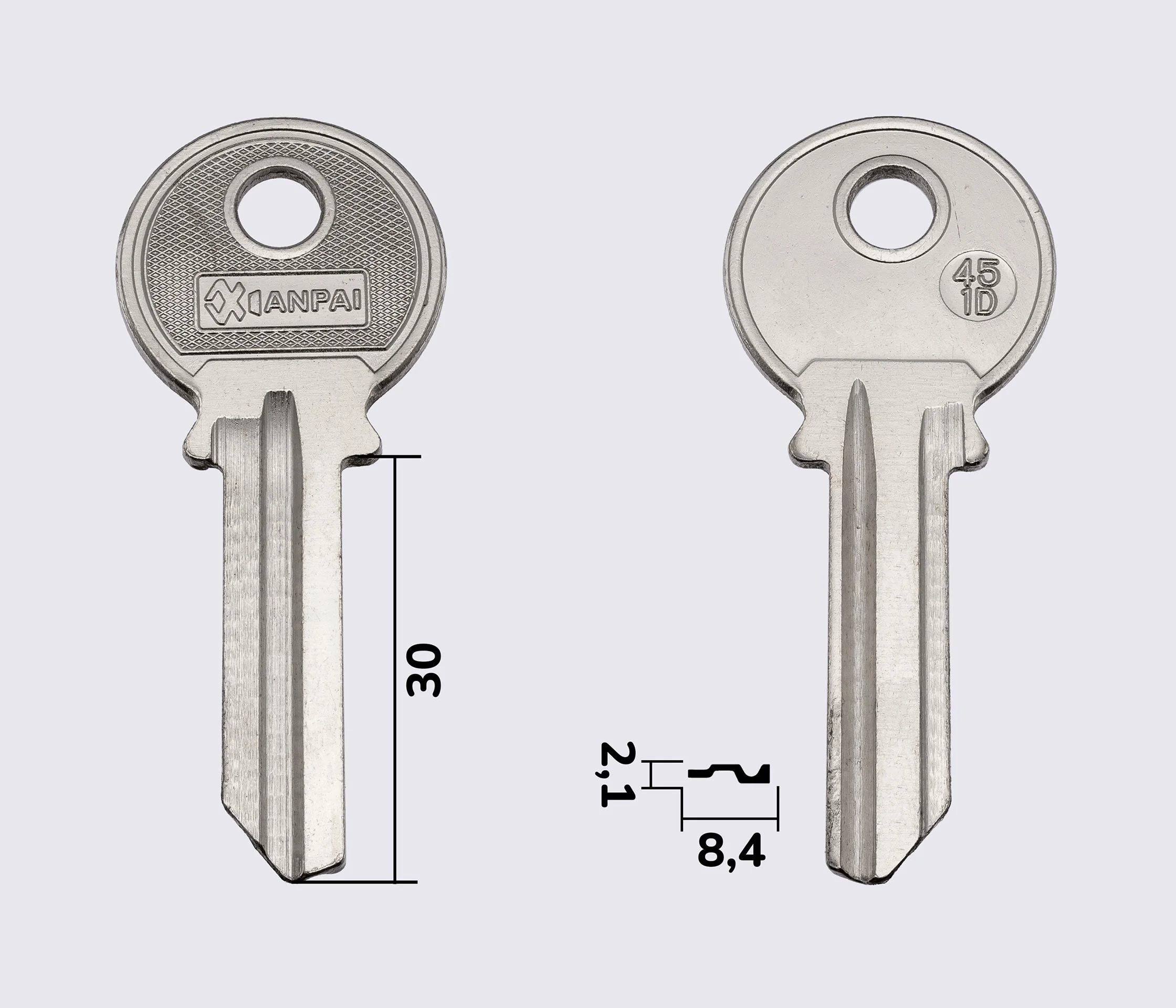 Заготовка ключів 45-1D (Xianpai)