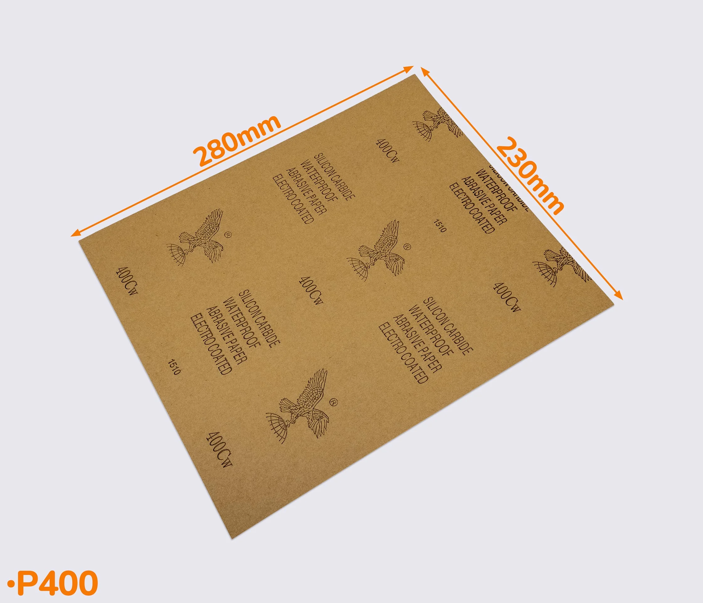 Листовая наждачная бумага / шкурка Р400, р.230х280 мм 00-204/400