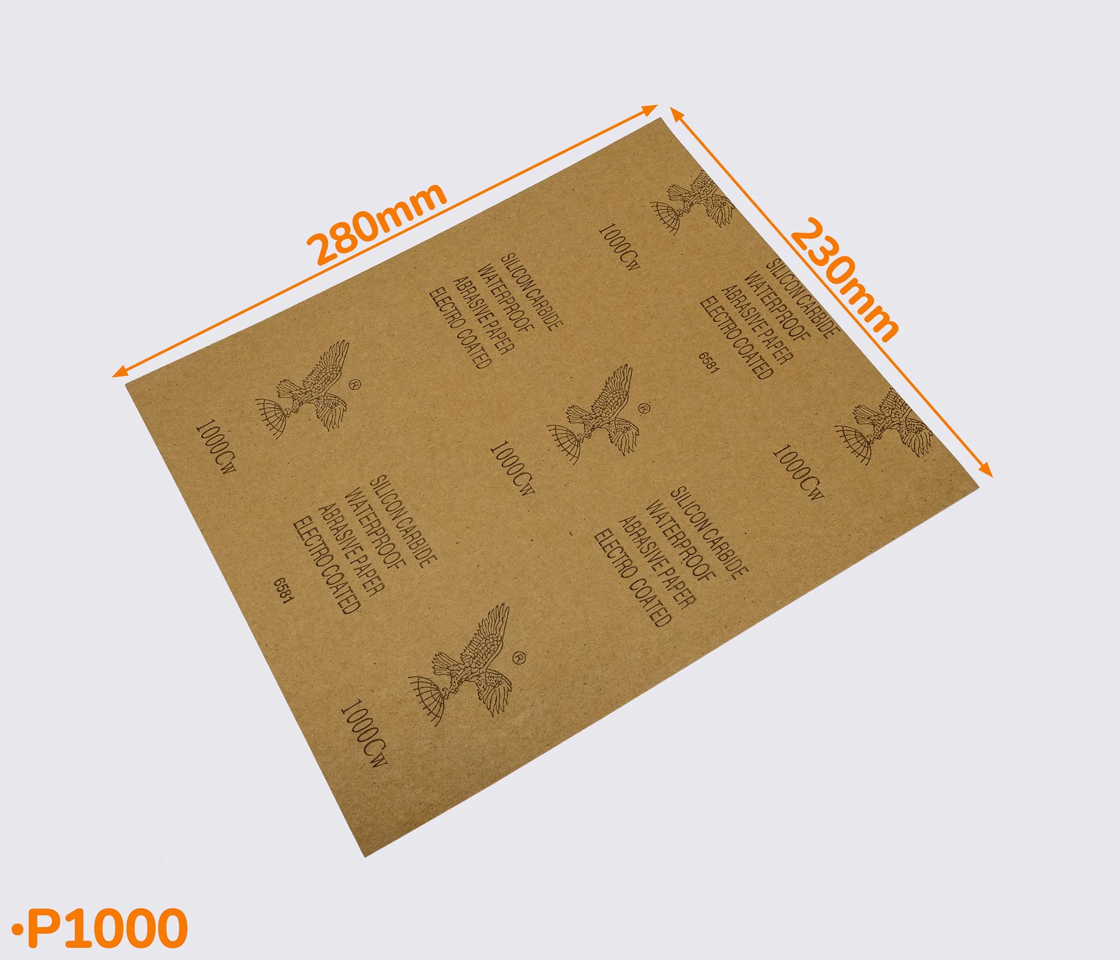 Листовая наждачная бумага / шкурка Р1000, р.230х280 мм 00-204/1000