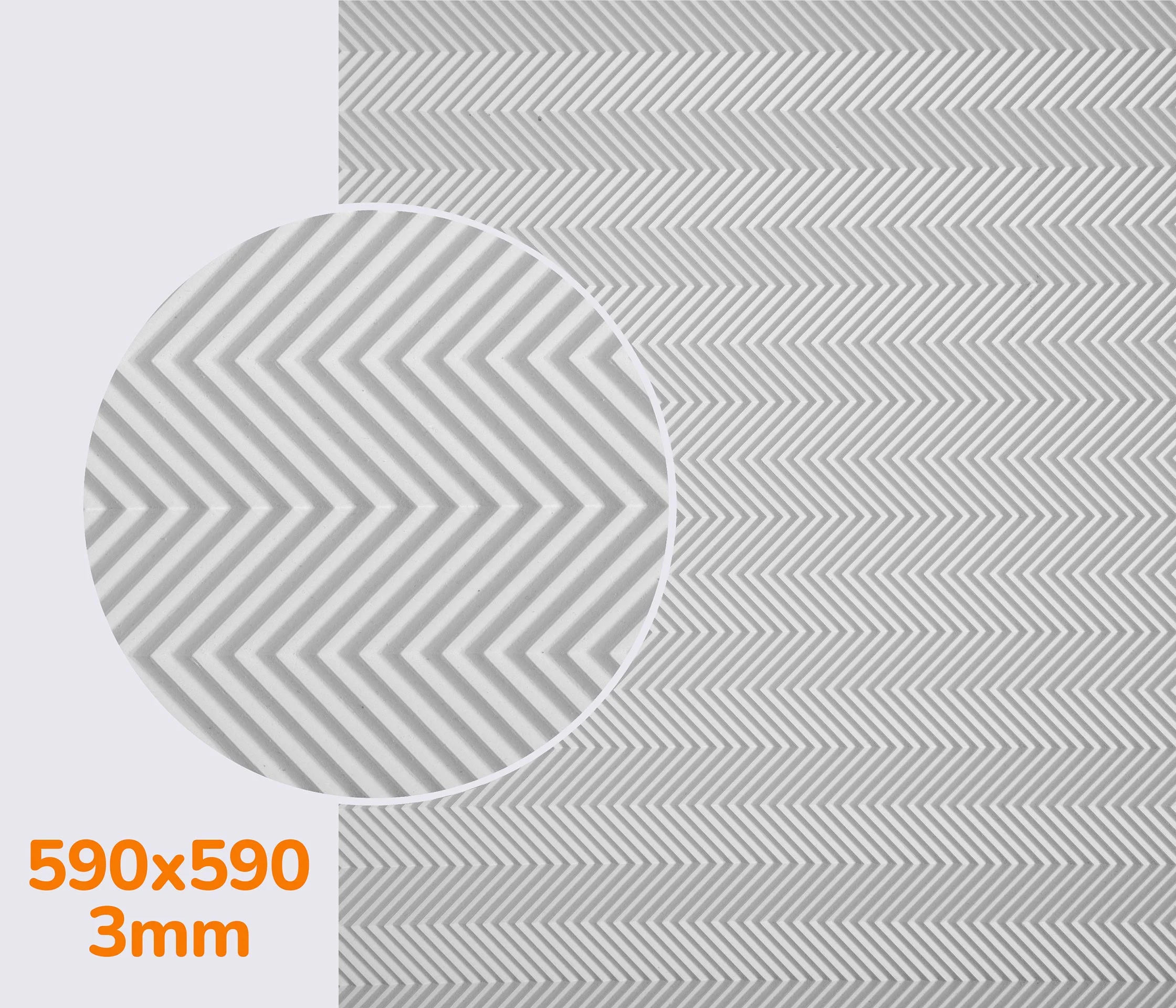 Резина подметочная каучуковая Wave Rubber, р. 590*590*3.0 мм, цв. белый