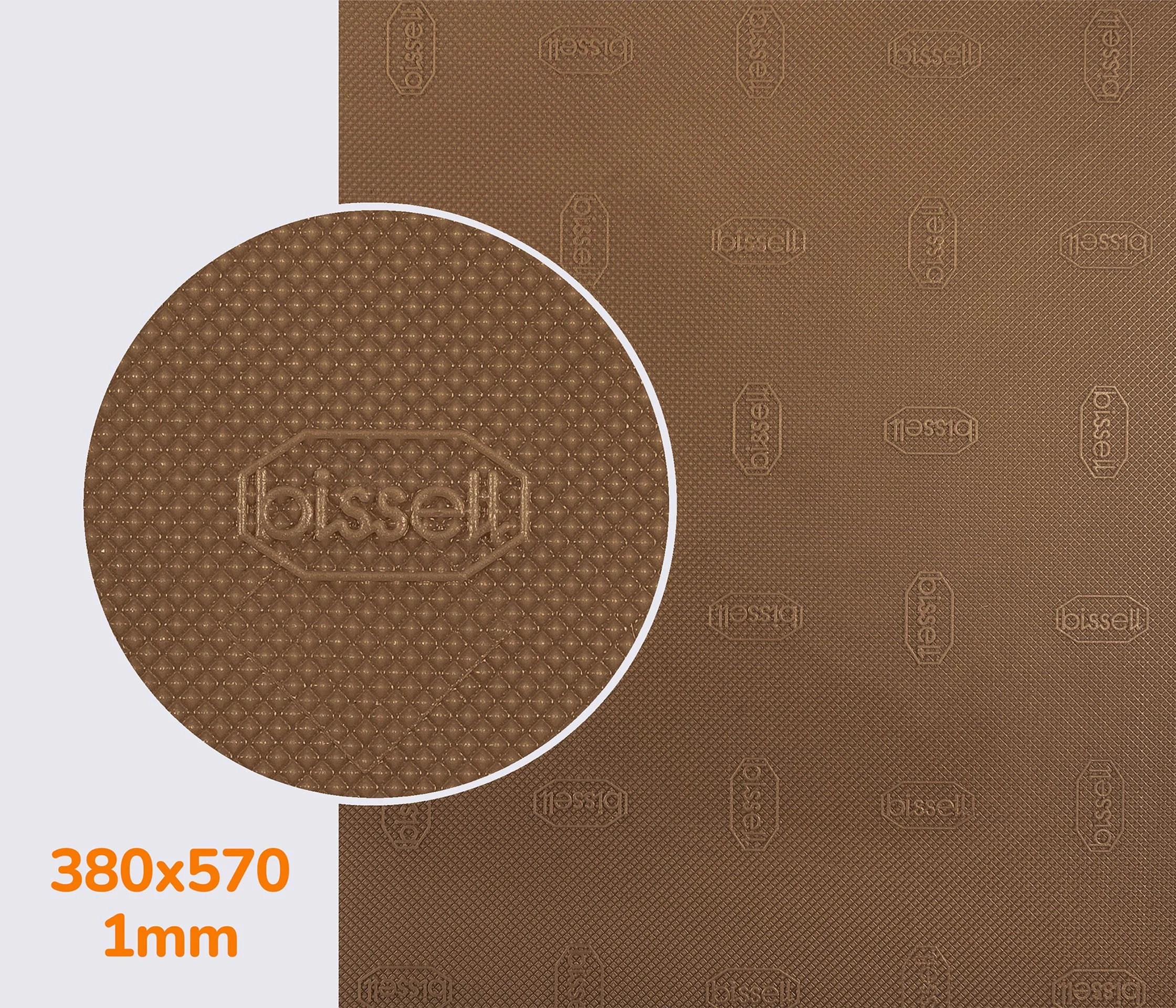 BISSELL, БИЗЕЛ, art.050-small, р. 380*570*1 мм, кол. світло-коричневий-Гумова профілактика листова