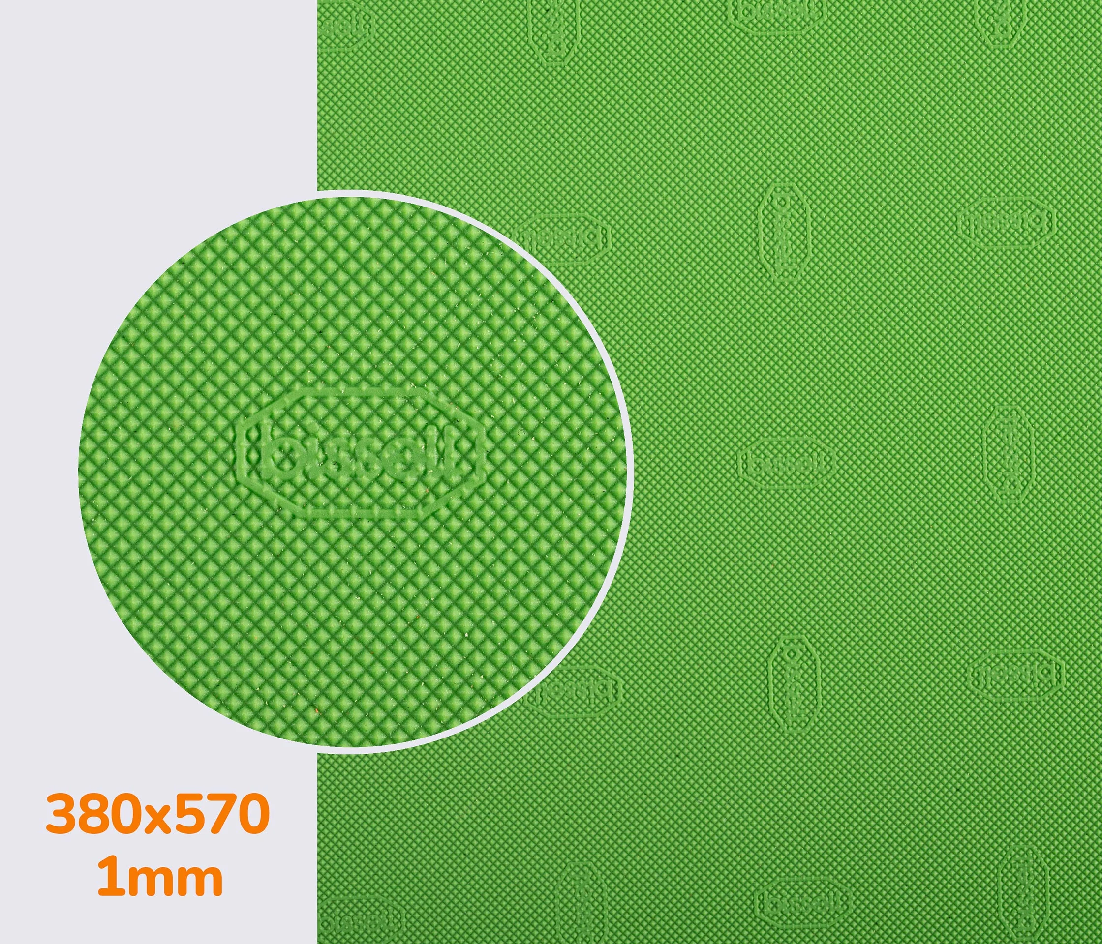050 (1mm) bissell, цв. зелёный (№39), р. 380*570*1 мм - резина подметочная/профилактика листовая