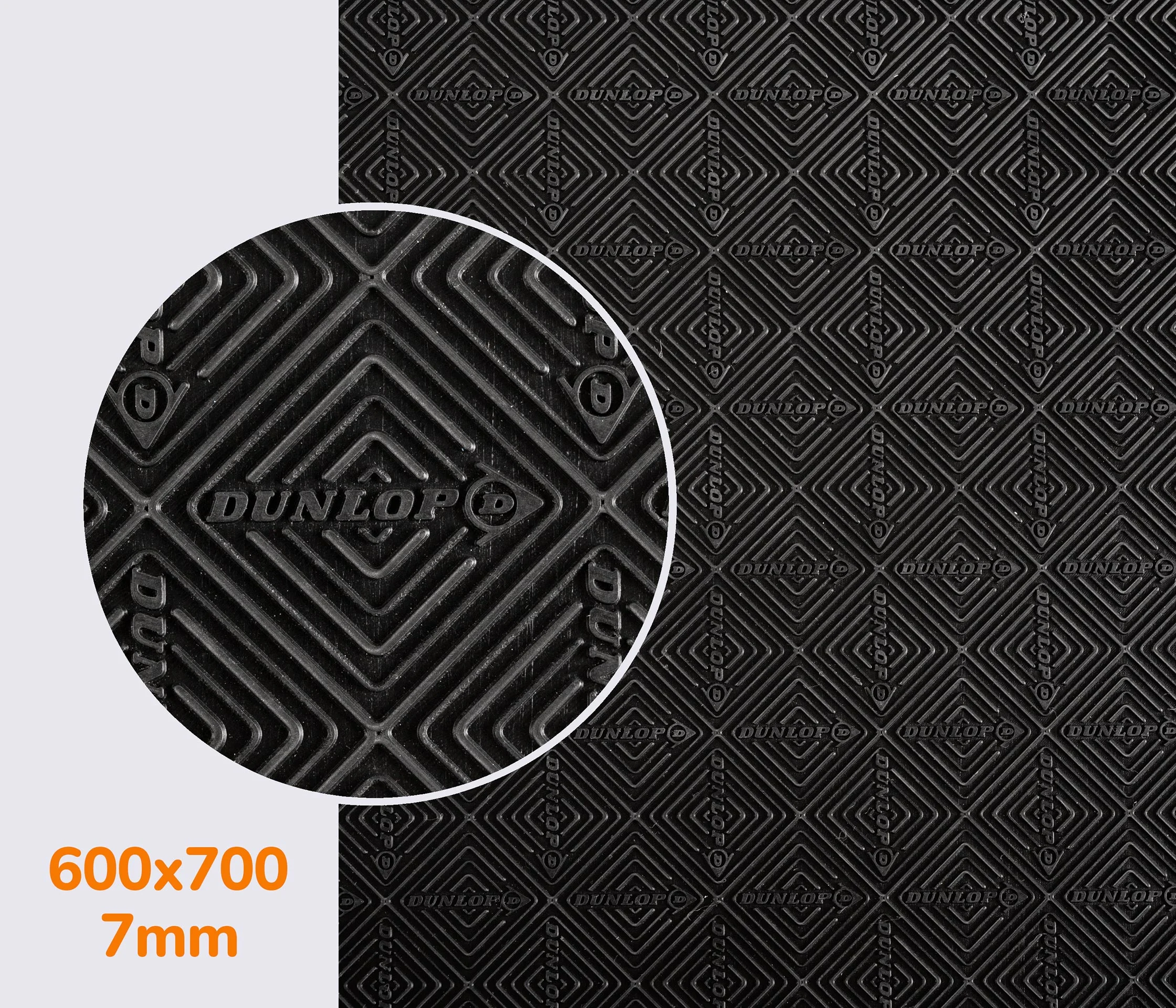 Резина набоечная WINDOW (Dunlop), р. 600*700*6.4 мм, цв. чёрный