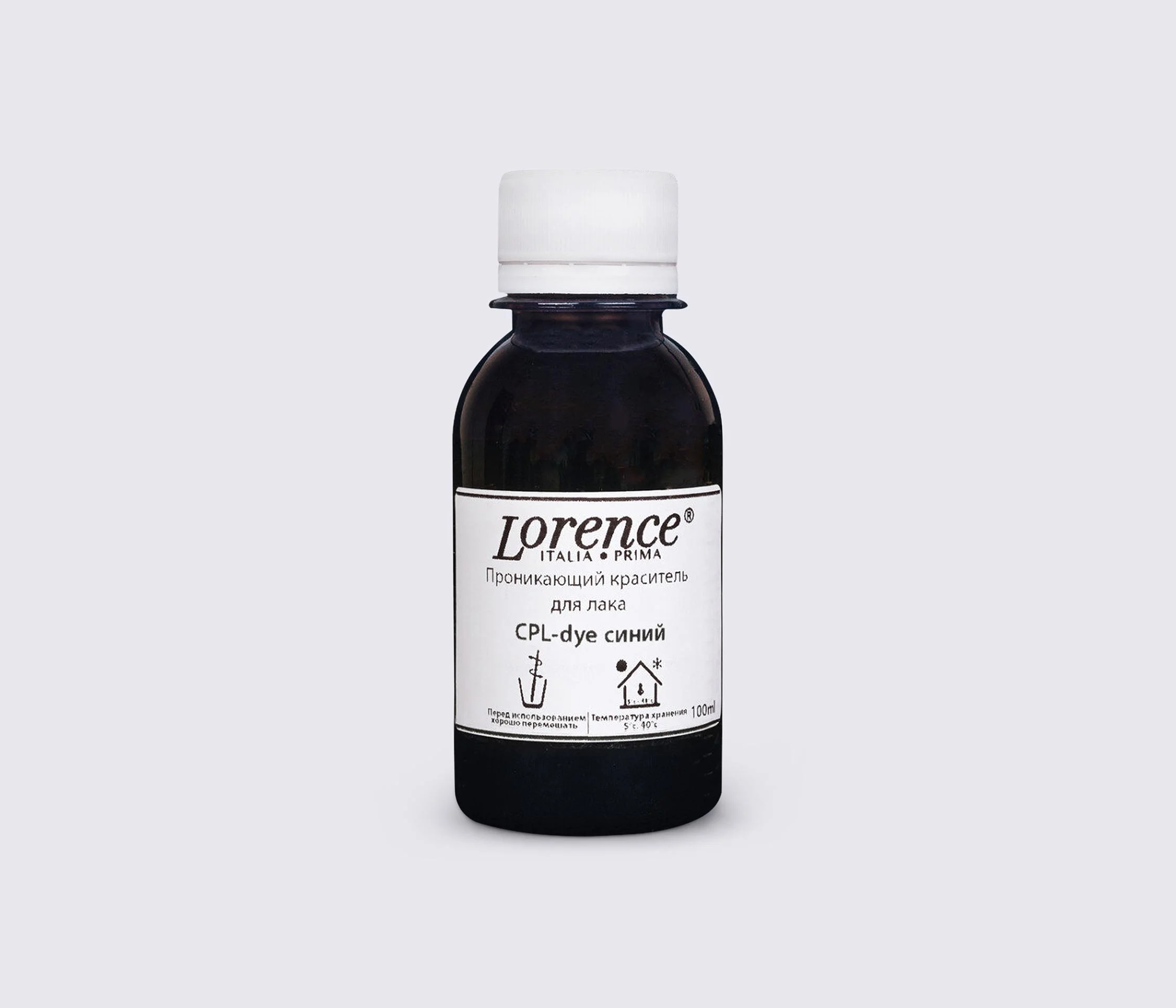 Проникаюча синя фарба для лакової шкіри 100мл - CPL-dye (blue) - Patent leather dye (Lorence)