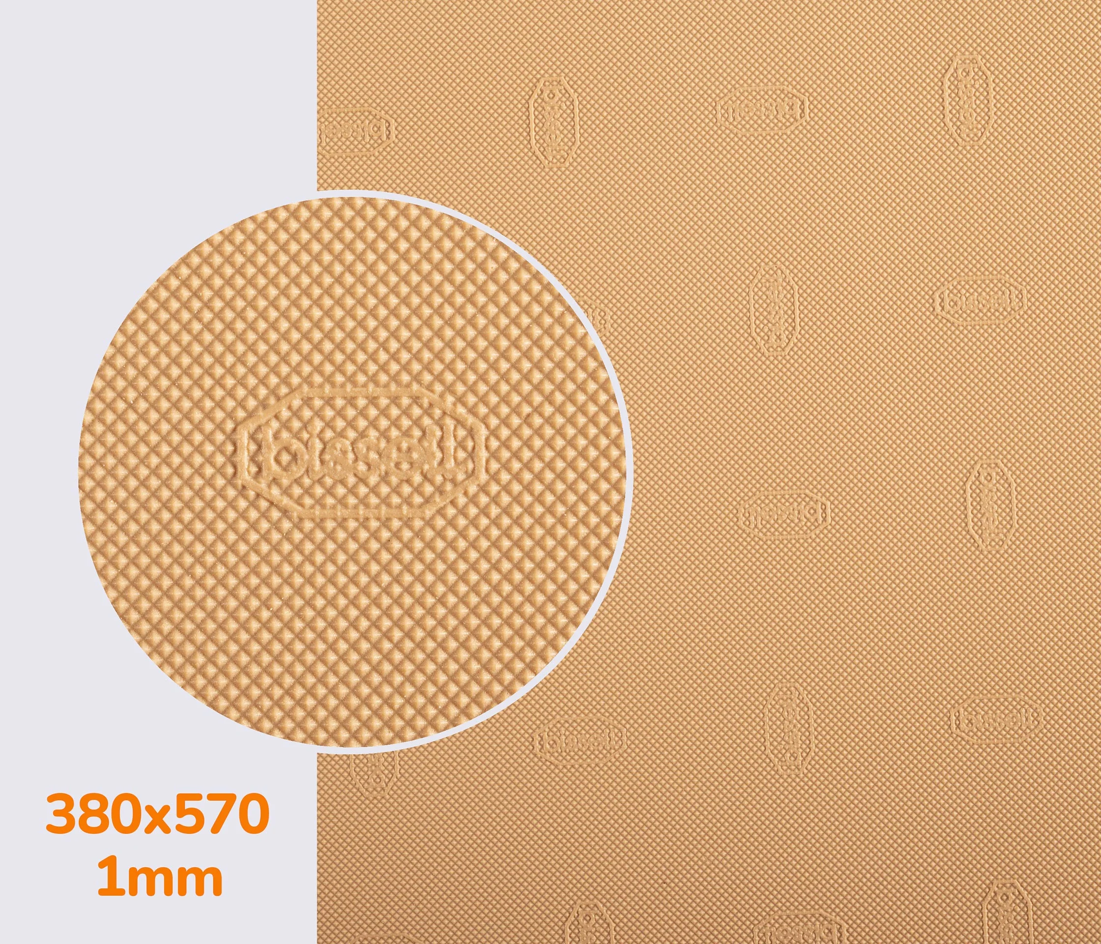 050 (1mm) bissell, цв. бежевый (№21), р. 380*570*1 мм - резина подметочная/профилактика листовая