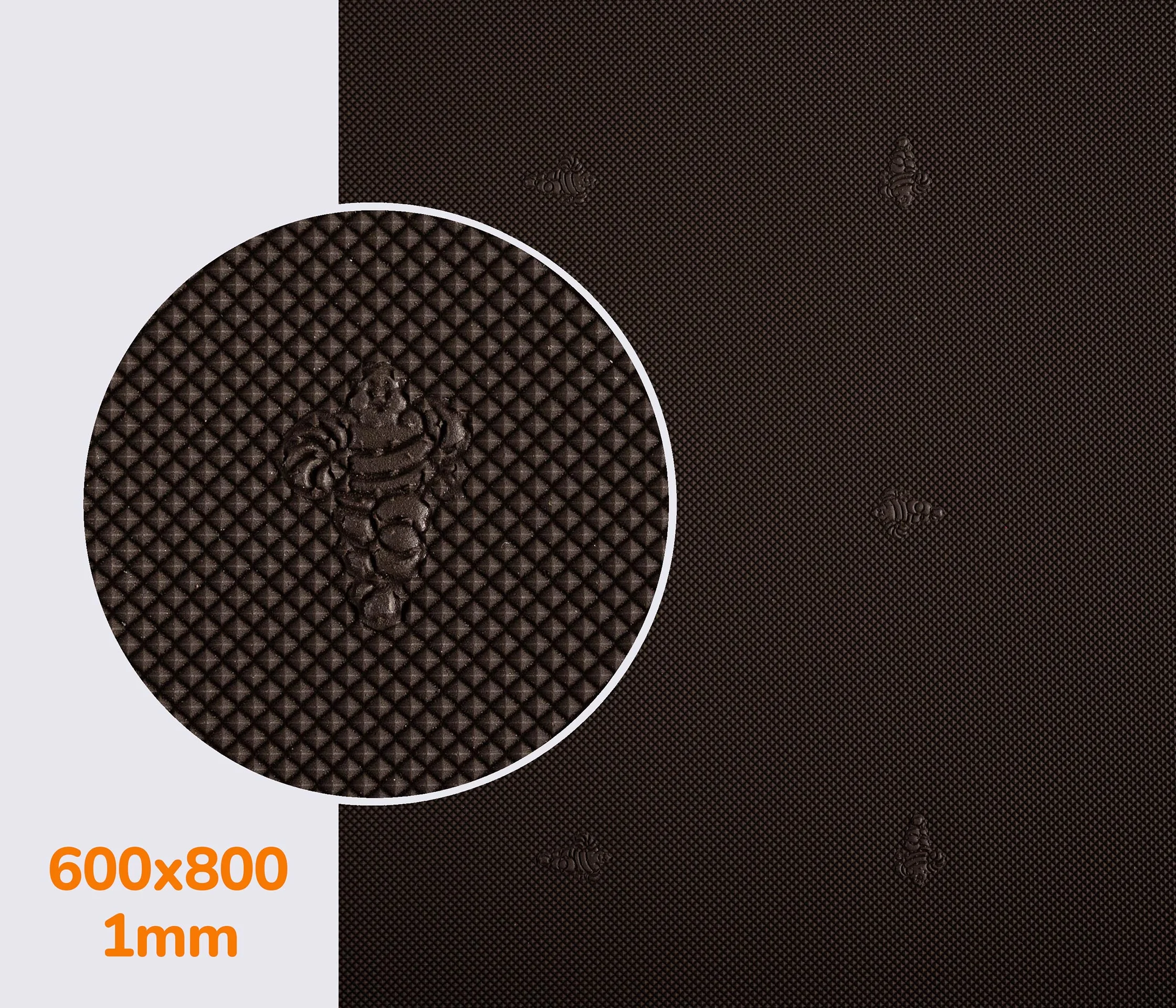 Гумова профілактика XA015 SLIM MICHELIN (Франція), р. 600*800*1мм, кол. темно-коричневий (d.brown)