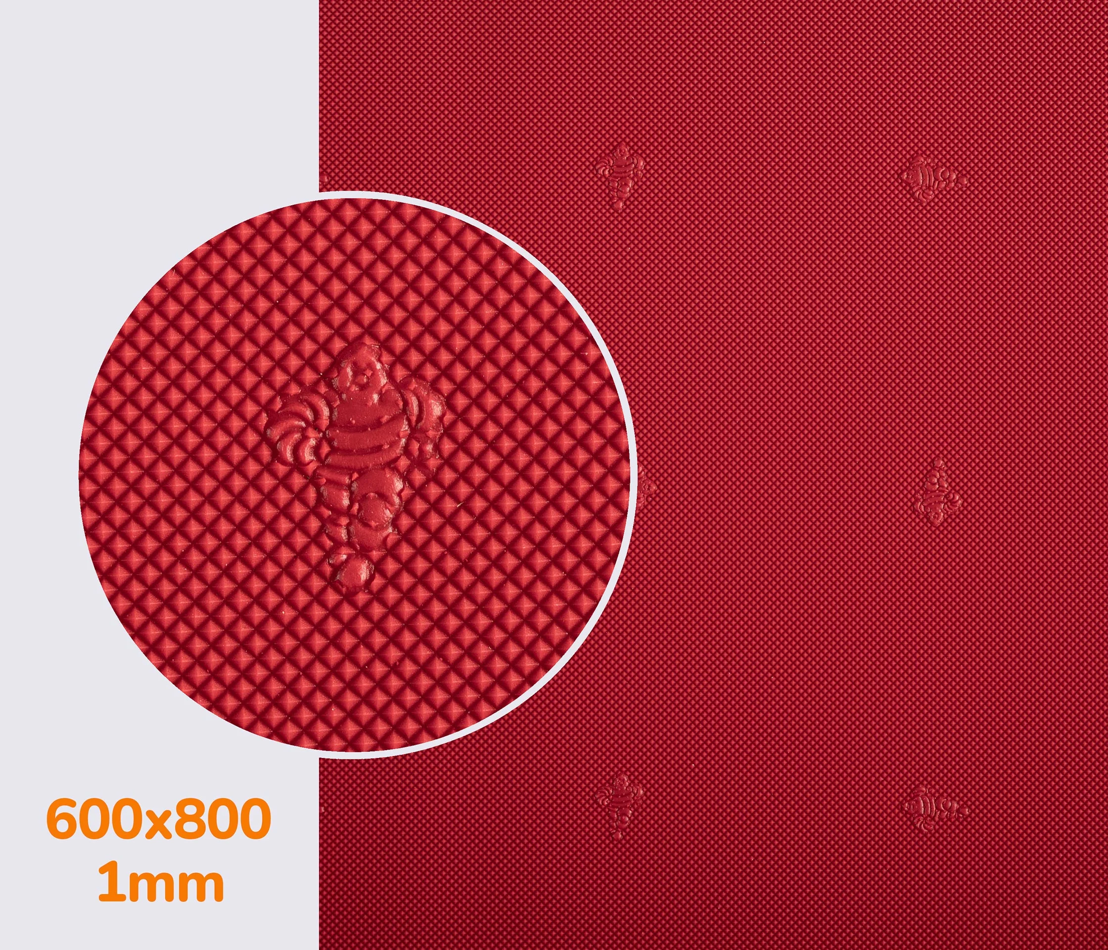 Гумова профілактика XA015 SLIM MICHELIN (Франція), р. 600*800*1мм, кол. червоний (red)