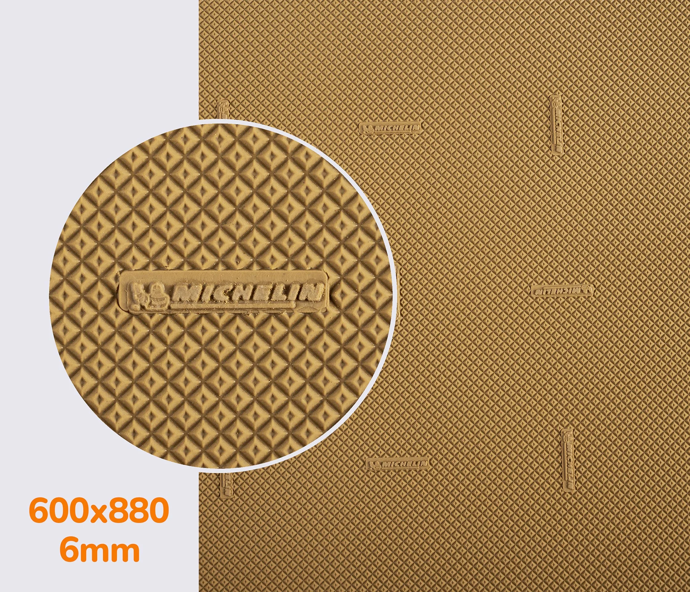 Резина набоечная XA013 TWO MICHELIN (Франция), р. 600*880*6мм, цв. цв. тропик (caramel)