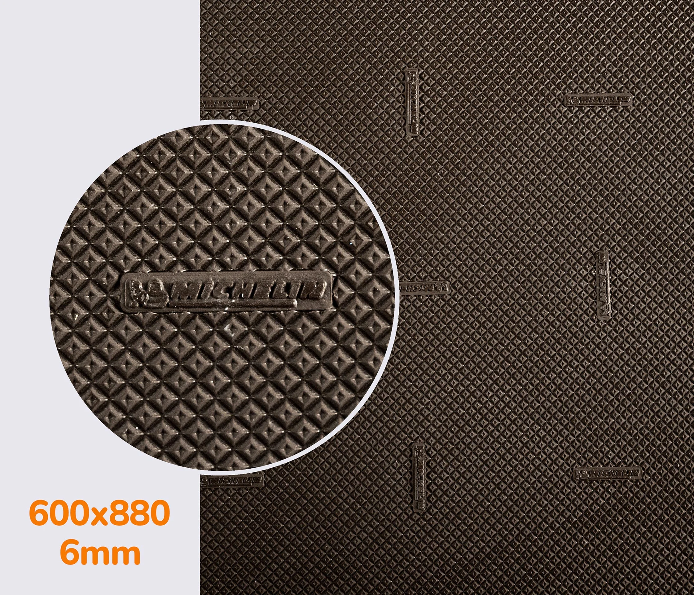 Резина набоечная XA013 TWO MICHELIN (Франция), р. 600*880*6мм, цв. цв. темно-коричневый (d.brown)