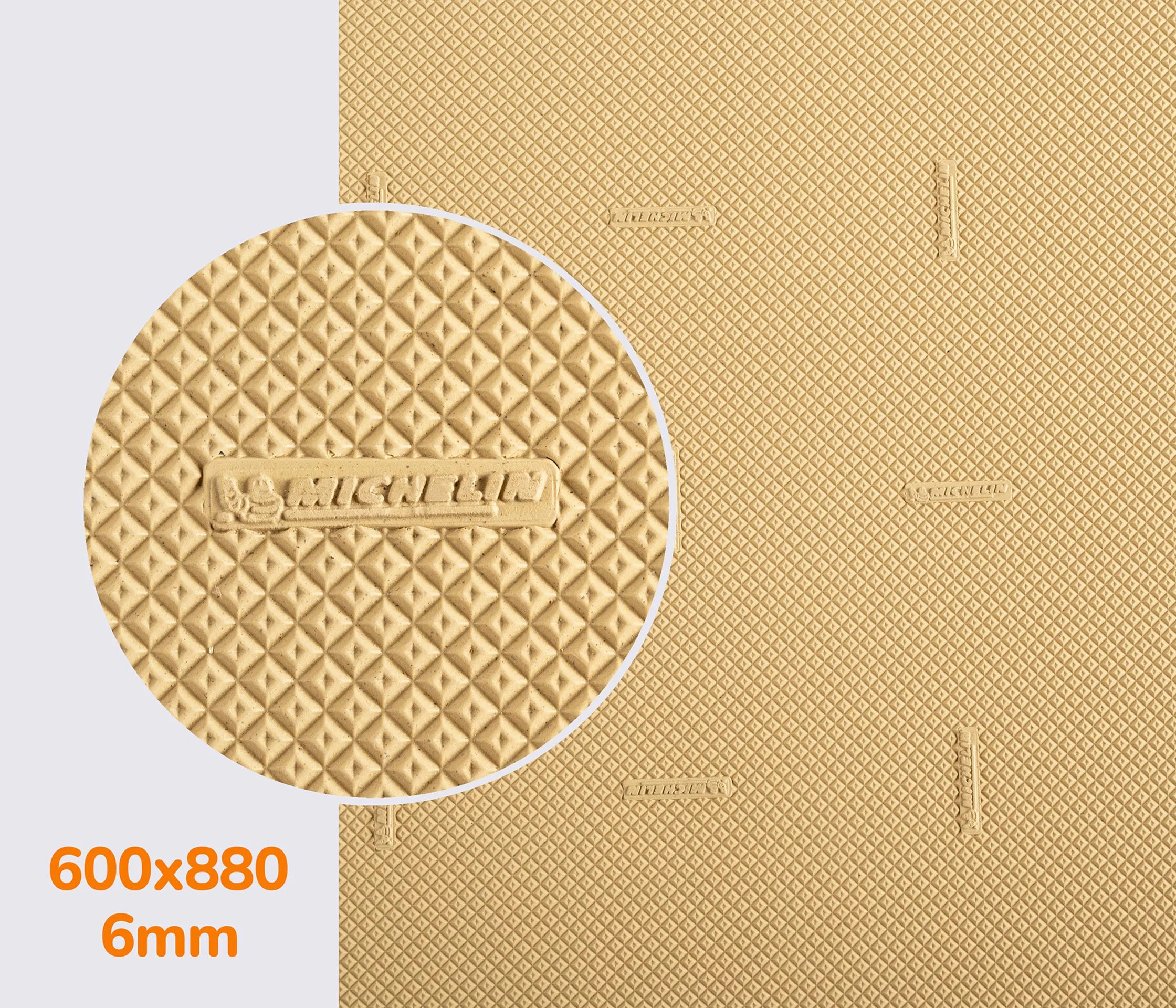 Гума набоєчна XA013 TWO MICHELIN (Франція), р. 600*880*6мм, кол. цв. бежевий (honey)