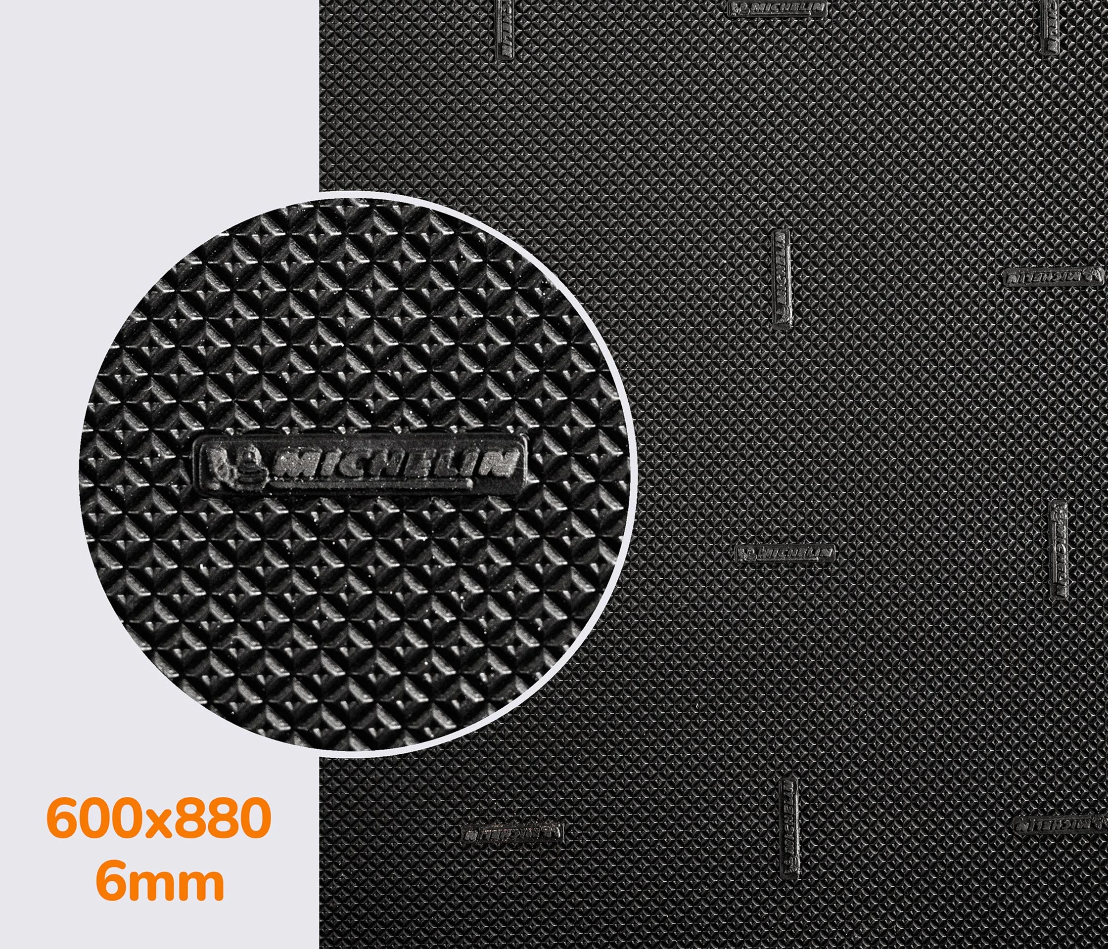 Резина набоечная XA013 TWO MICHELIN (Франция), р. 600*880*6мм, цв. цв. черный (black)