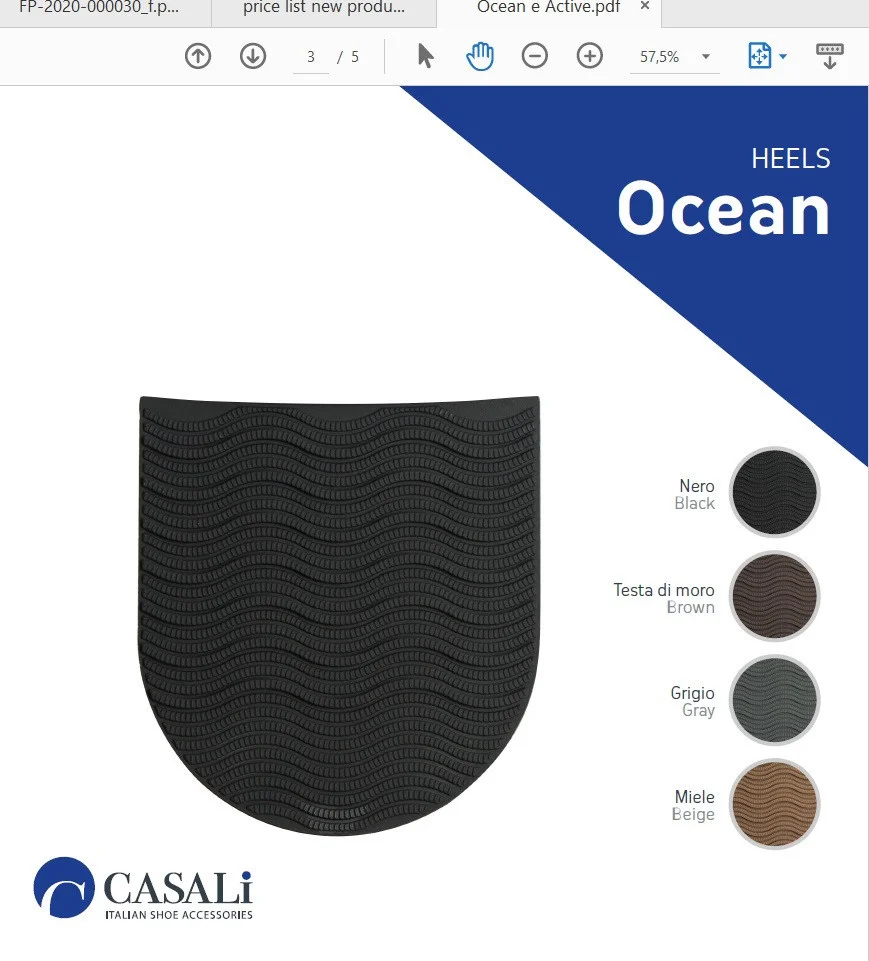 CASALi Ocean р. 5, набійка на каблук