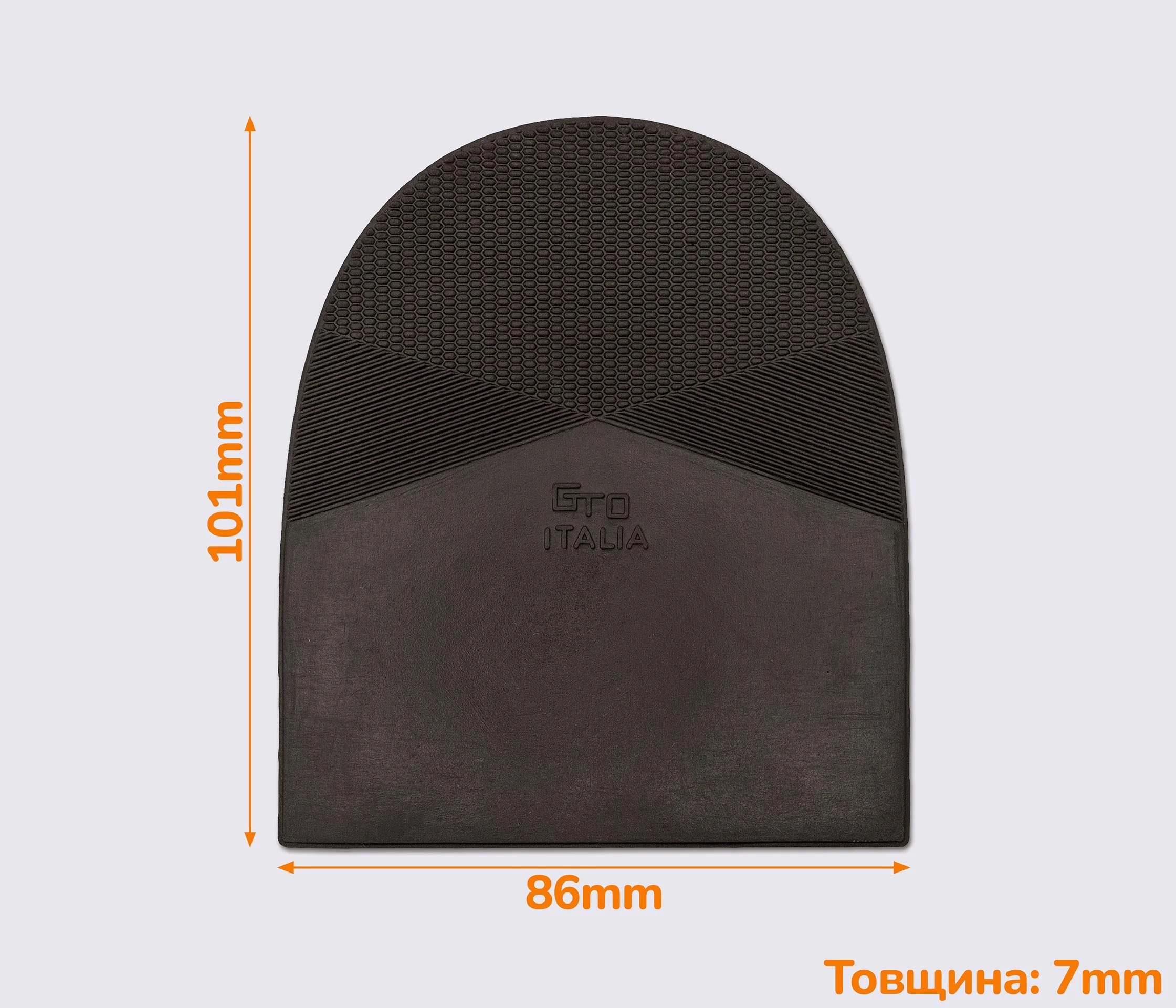 Набійка гумова чоловіча GTO Italia оригінал (Китай), т. 6.6 мм, р. 13-14.