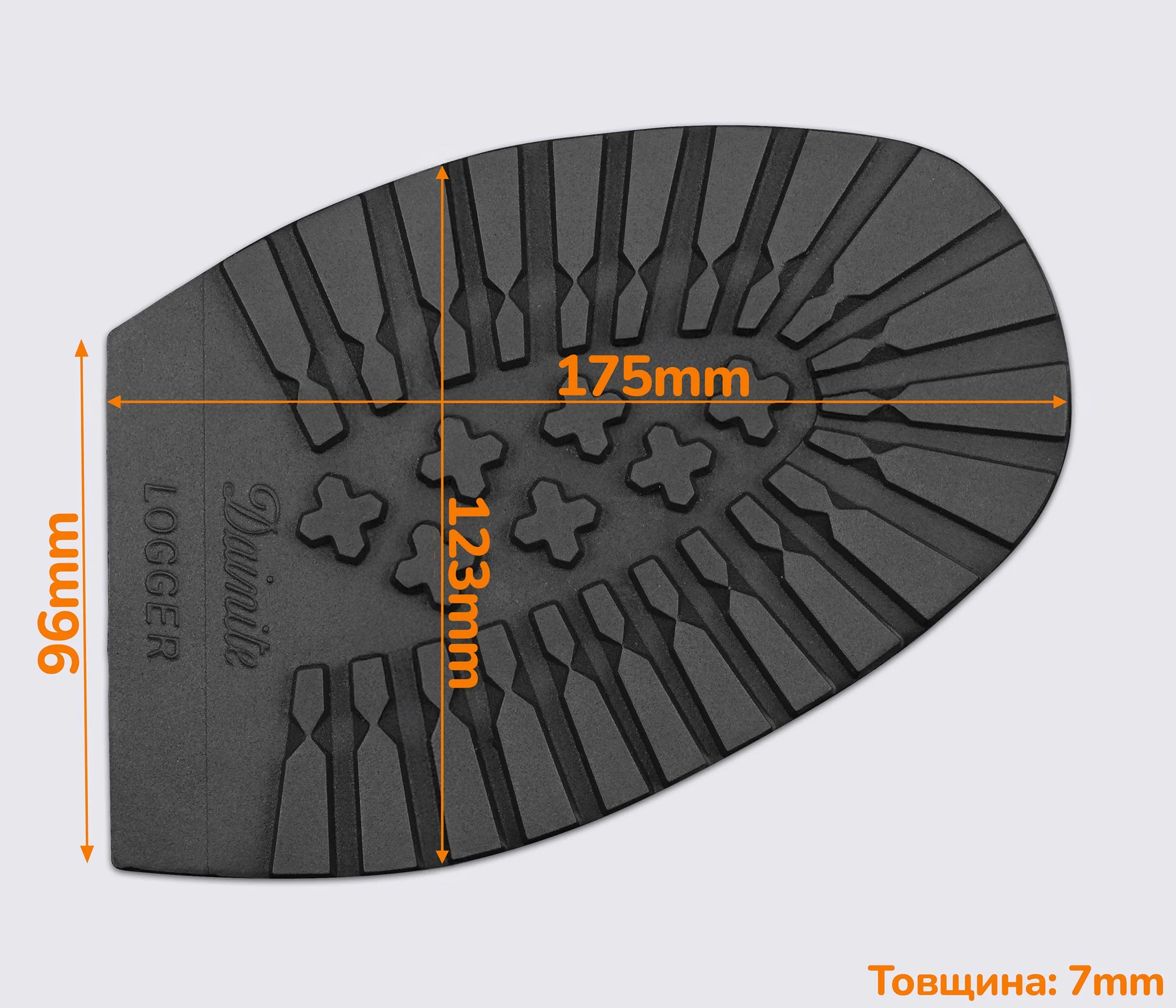 Профілактика DAINITE Logger, р. чоловічий (175*126 мм), кол. чорний