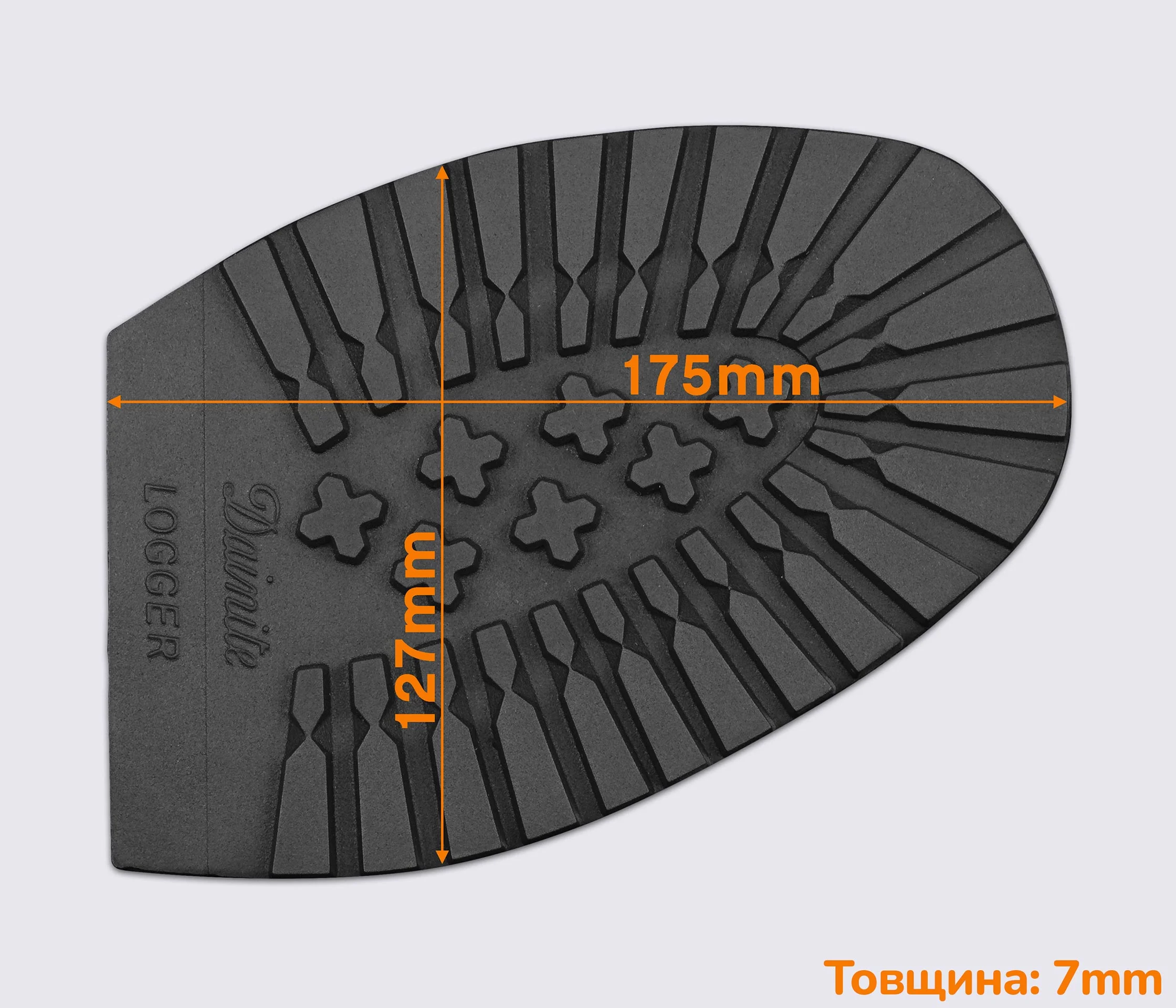 Профилактика DAINITE Logger, р. мужской (175*126 мм), цв. черный
