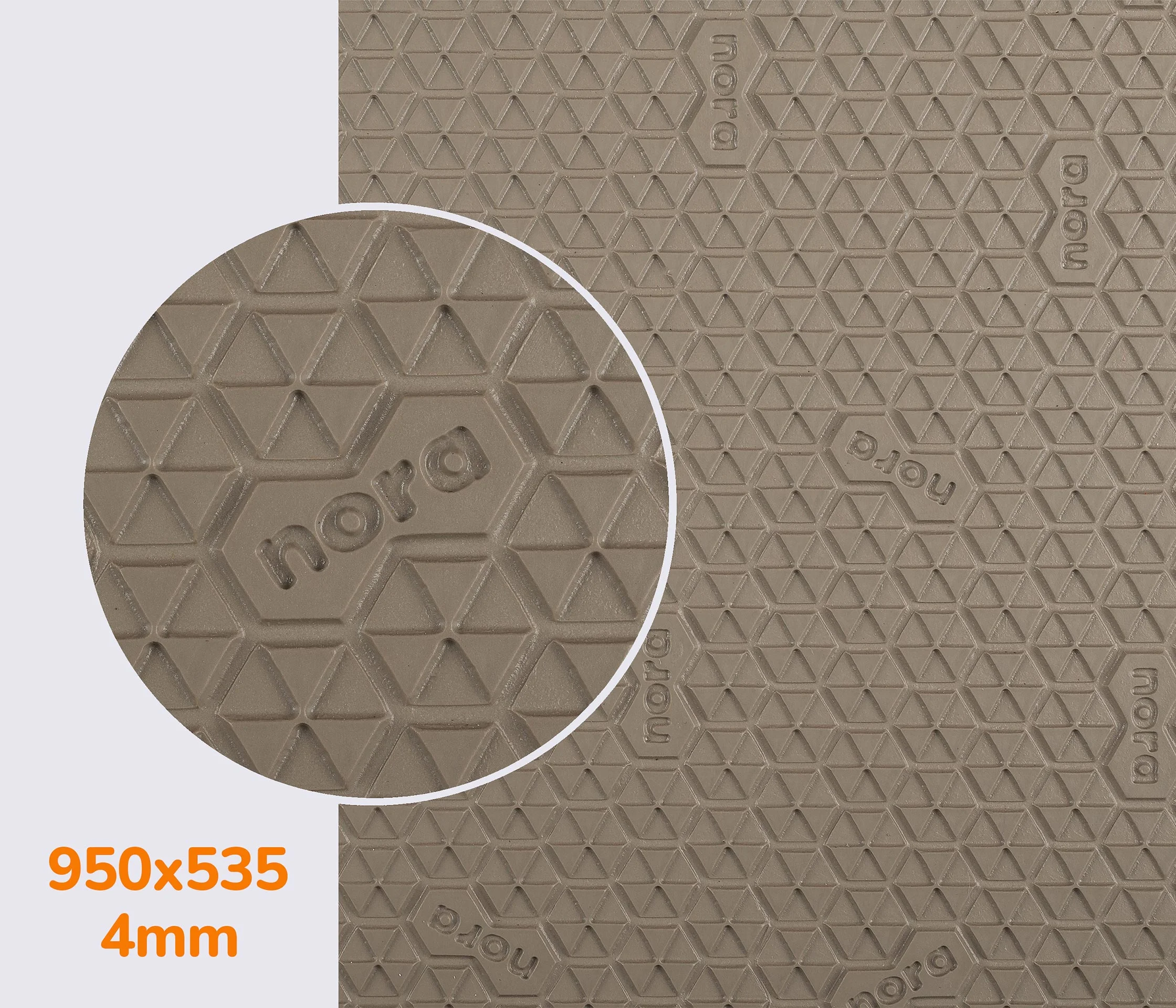 Astrolight Delta (проф.95), цв.серо-бежевый (17), т.4мм легкая микропористая резина для подошв Nora