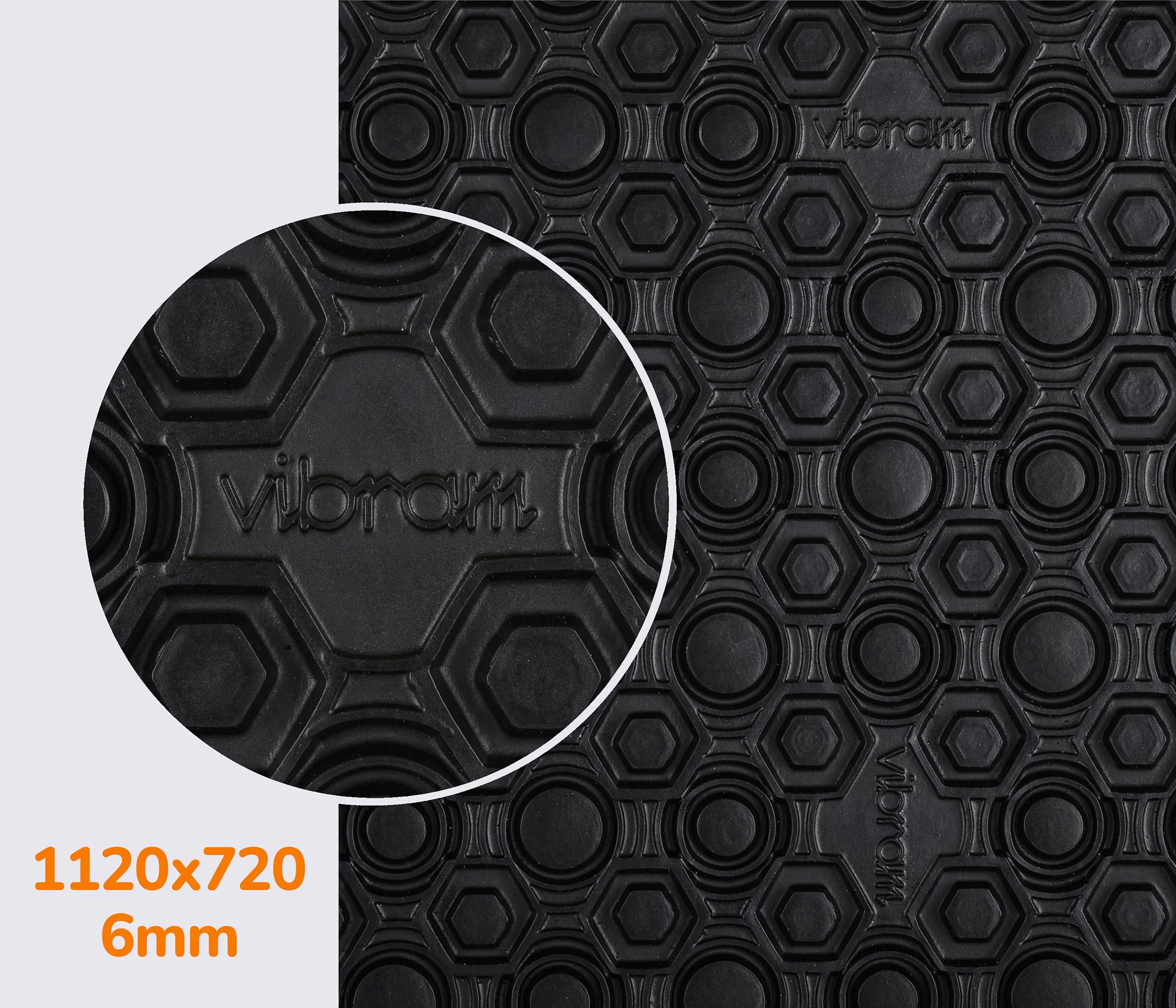 SUPERNEWFLEX (8868), цв.черный (AA), т. 6мм облегченная резина / ЭВА Vibram