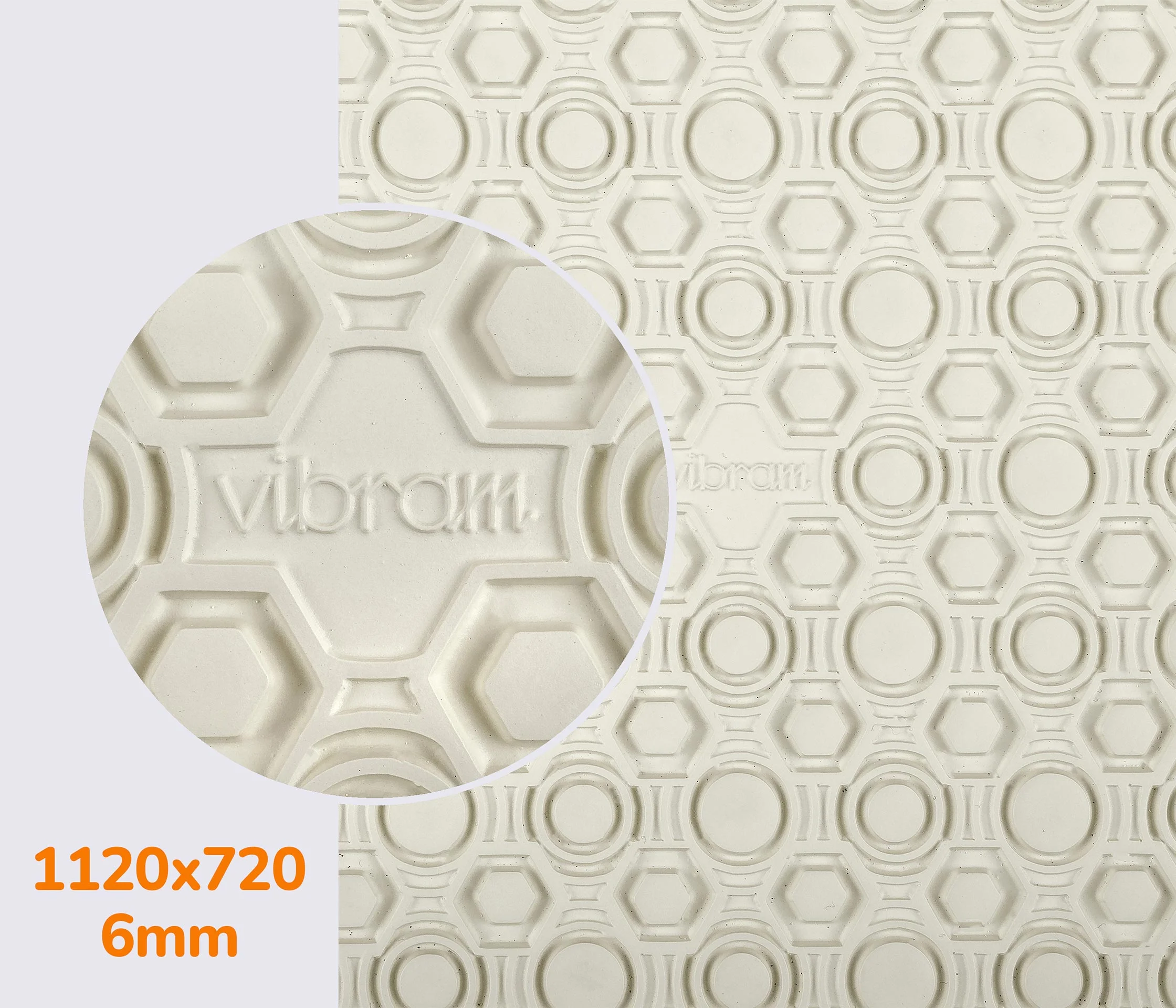 VIBRAM - Резина облегченная SUPERNEWFLEX (8868), р.1100*680*6мм, цв. белый (AС)