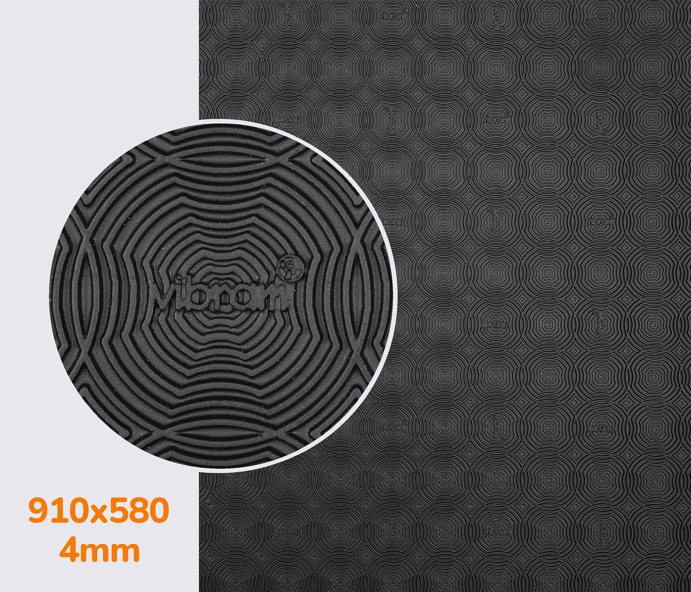 OPTICAL (7178), цв.черный (AA), т.4мм эластичная резина для подошв Vibram