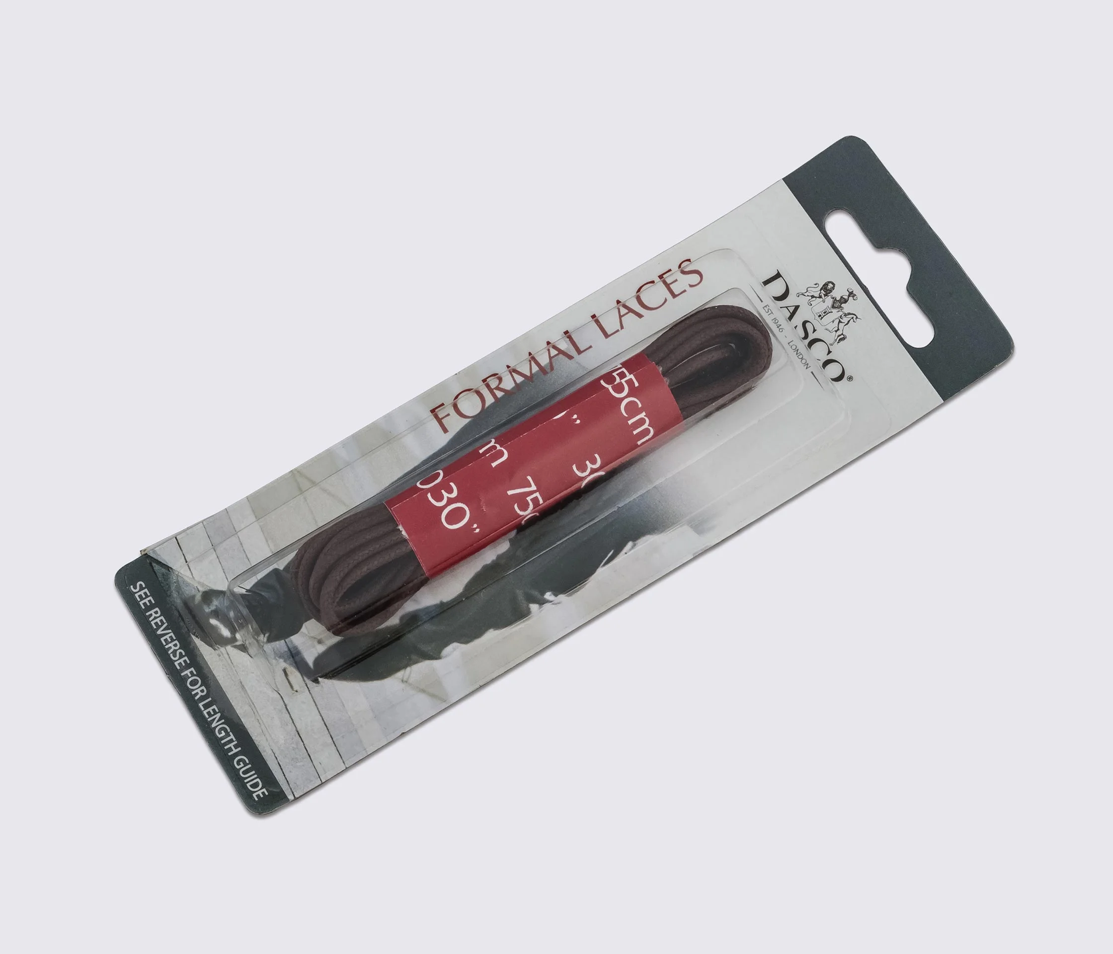 Шнурки круглые тонкие 75 см, DASCO Round Waxed Thin Laces А7251 Коричневый (108)