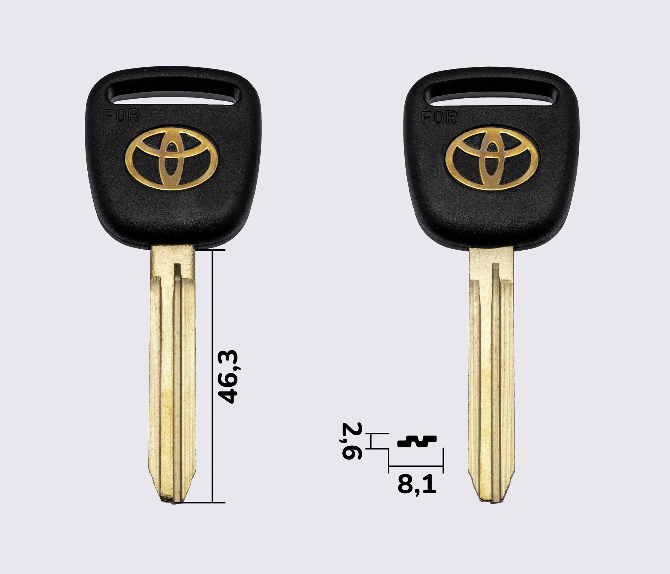 TOYO15P (С-070) Заготовка для автомобильных ключей