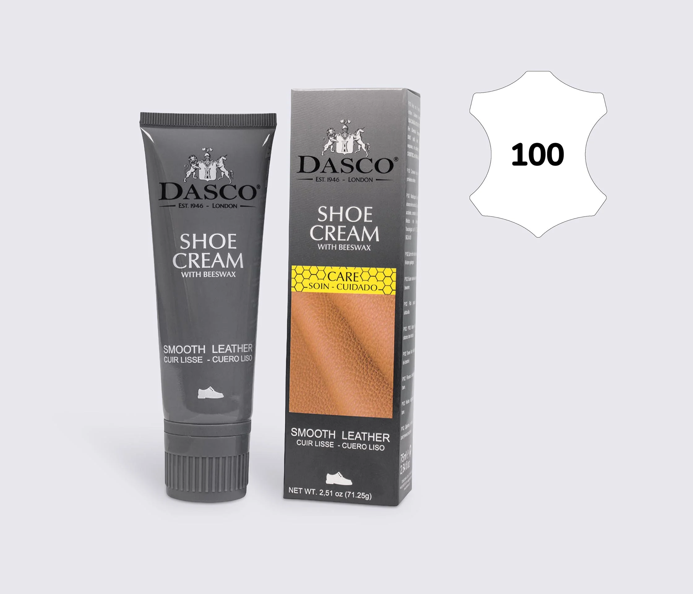 Крем-краска для обуви DASCO Leather Cream, 75 мл