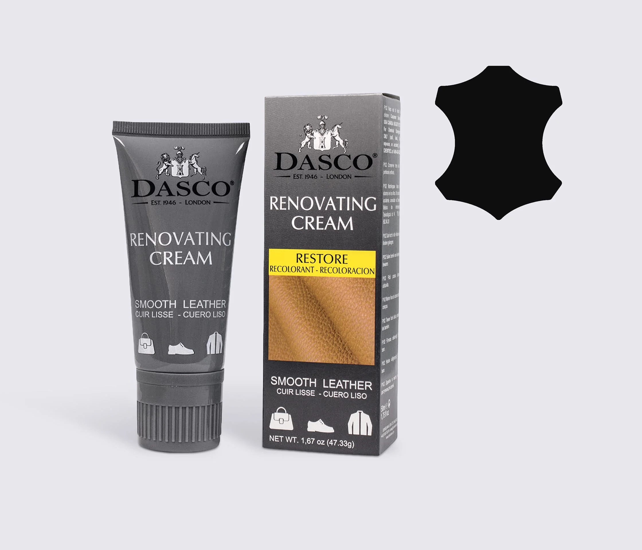 Восстанавливающий крем для обуви DASCO Renovating Cream, цв. чёрный, 50 мл