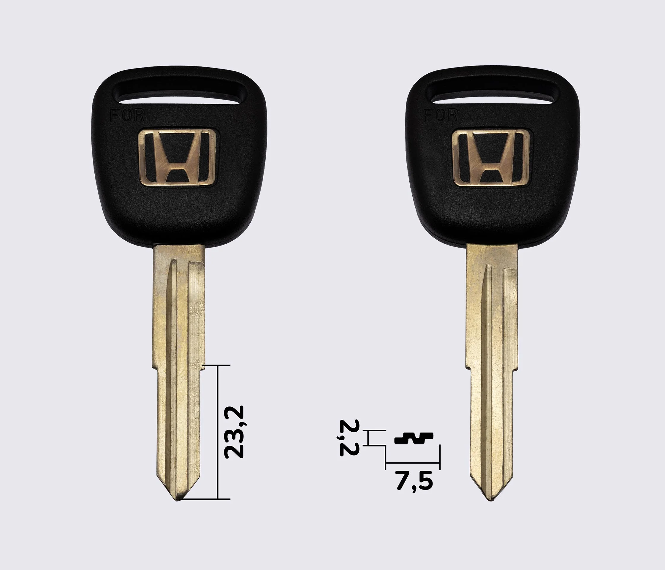 HONDA - HON65 (лого золото) заготовка ключей