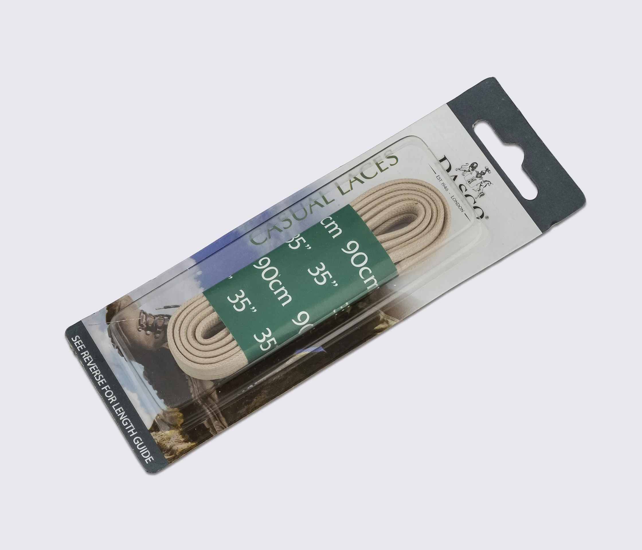 Шнурки плоские вощенные 90 см, DASCO Flat Waxed Thin Laces А7244