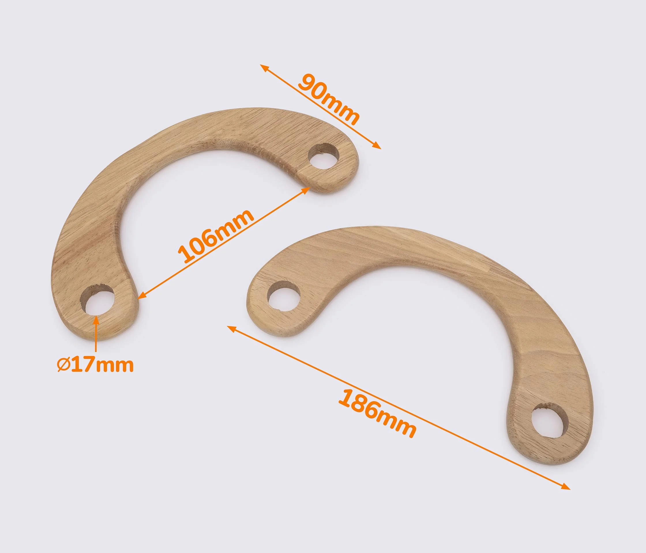 Дерев'яні ручки для сумки 18.6*9cm (GG-203)
