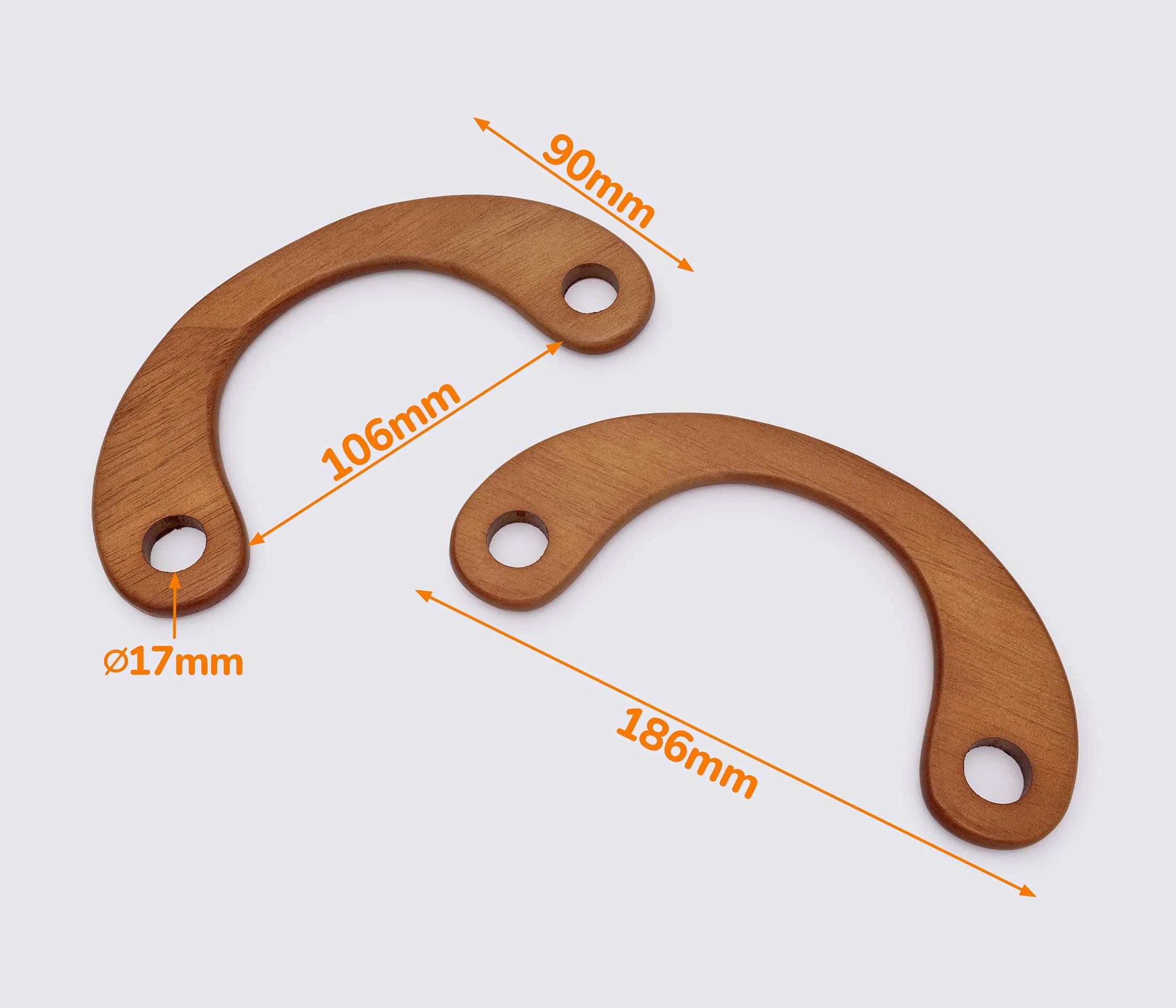 Дерев'яні ручки для сумки 18.6*9cm (GG-203)