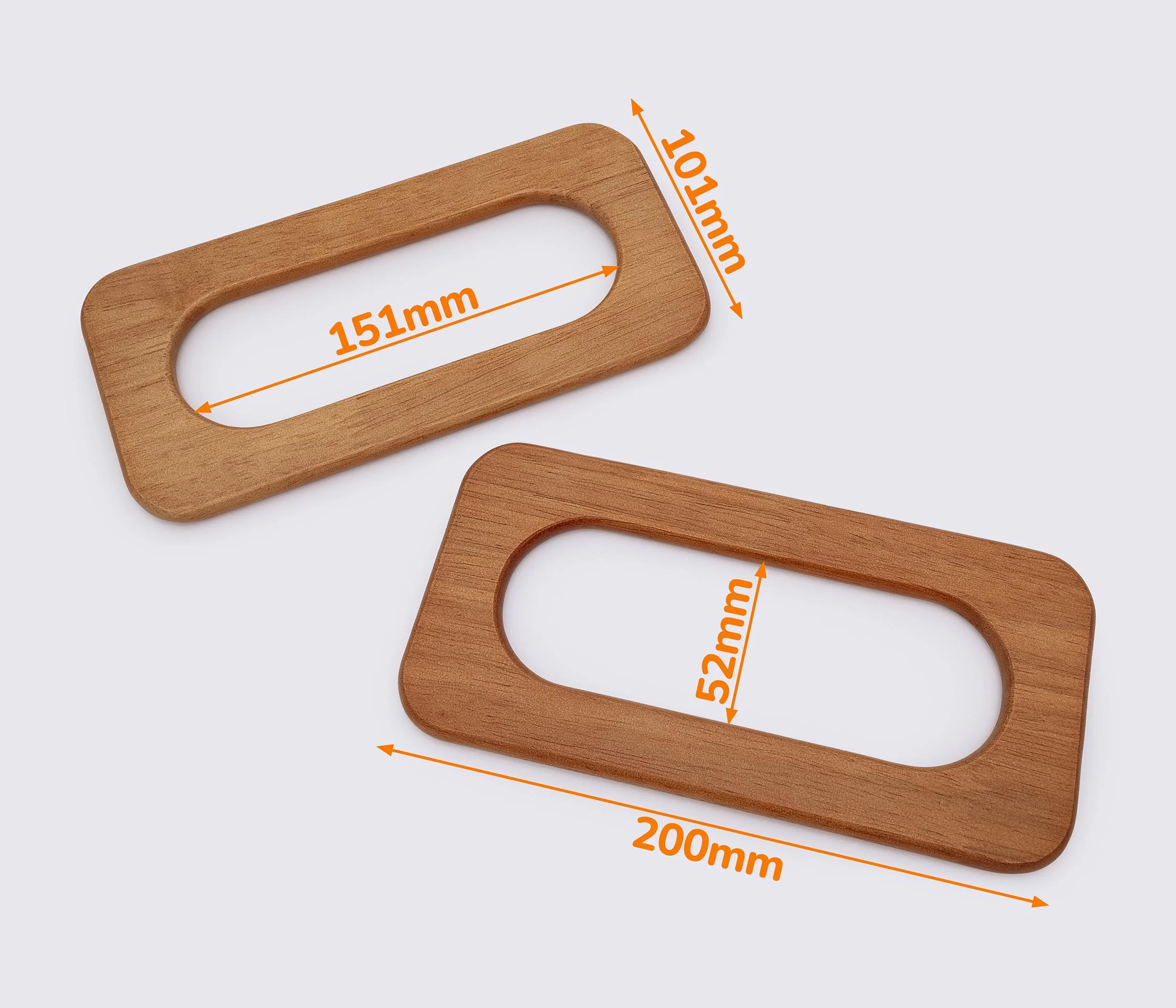 Дерев'яні ручки для сумки 20*10.1cm (GG-220)