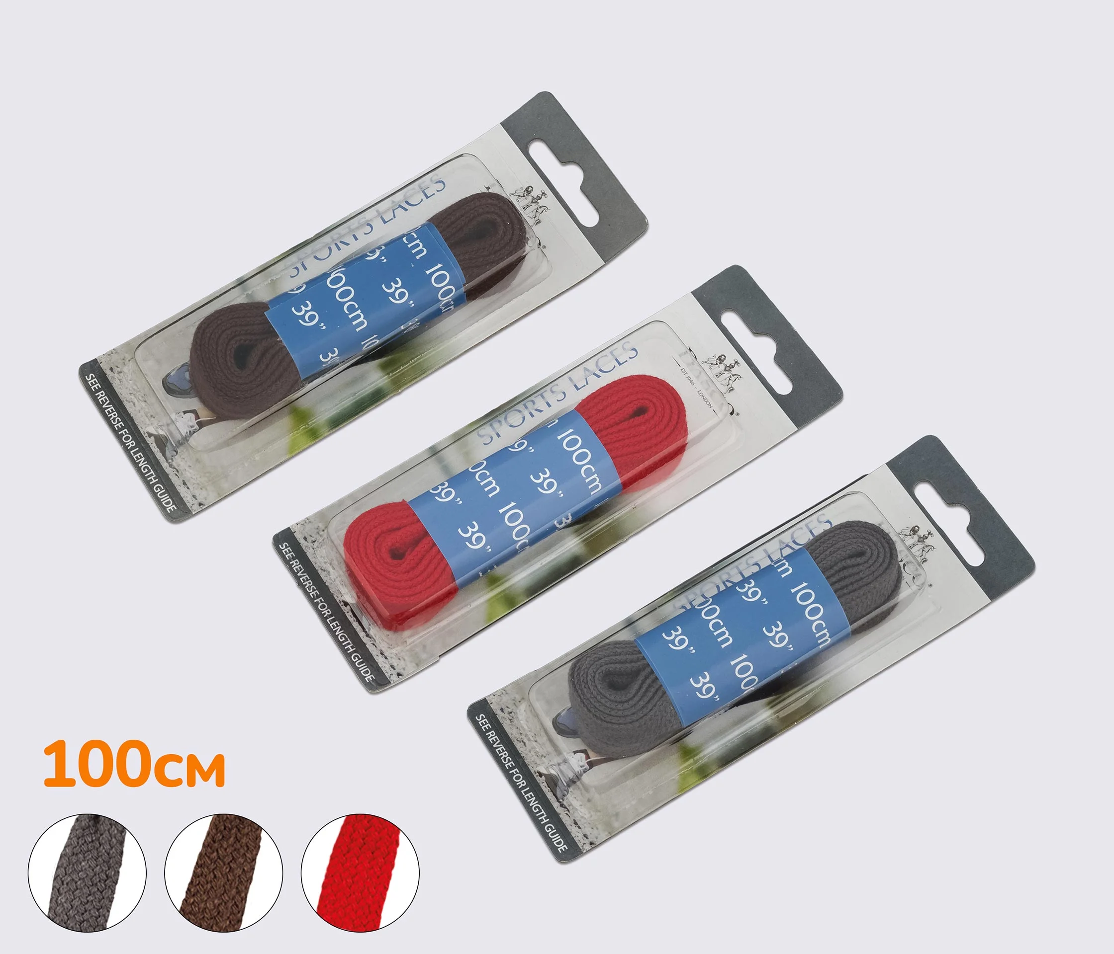 Шнурки плоские 100 см, DASCO Flat Medium Laces А7212