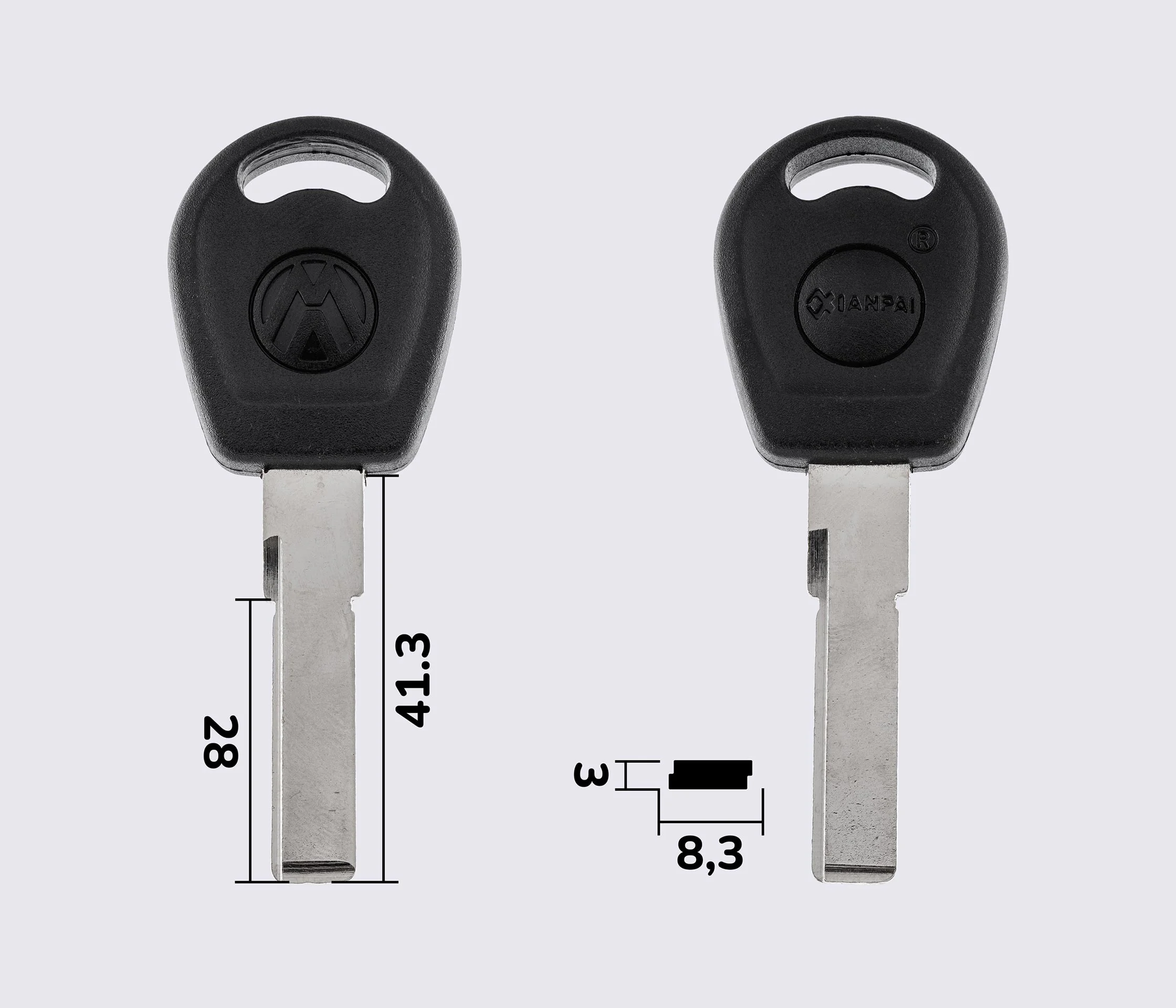 Volkswagen - HU66 VAG, арт. D-048 Заготовка ключей